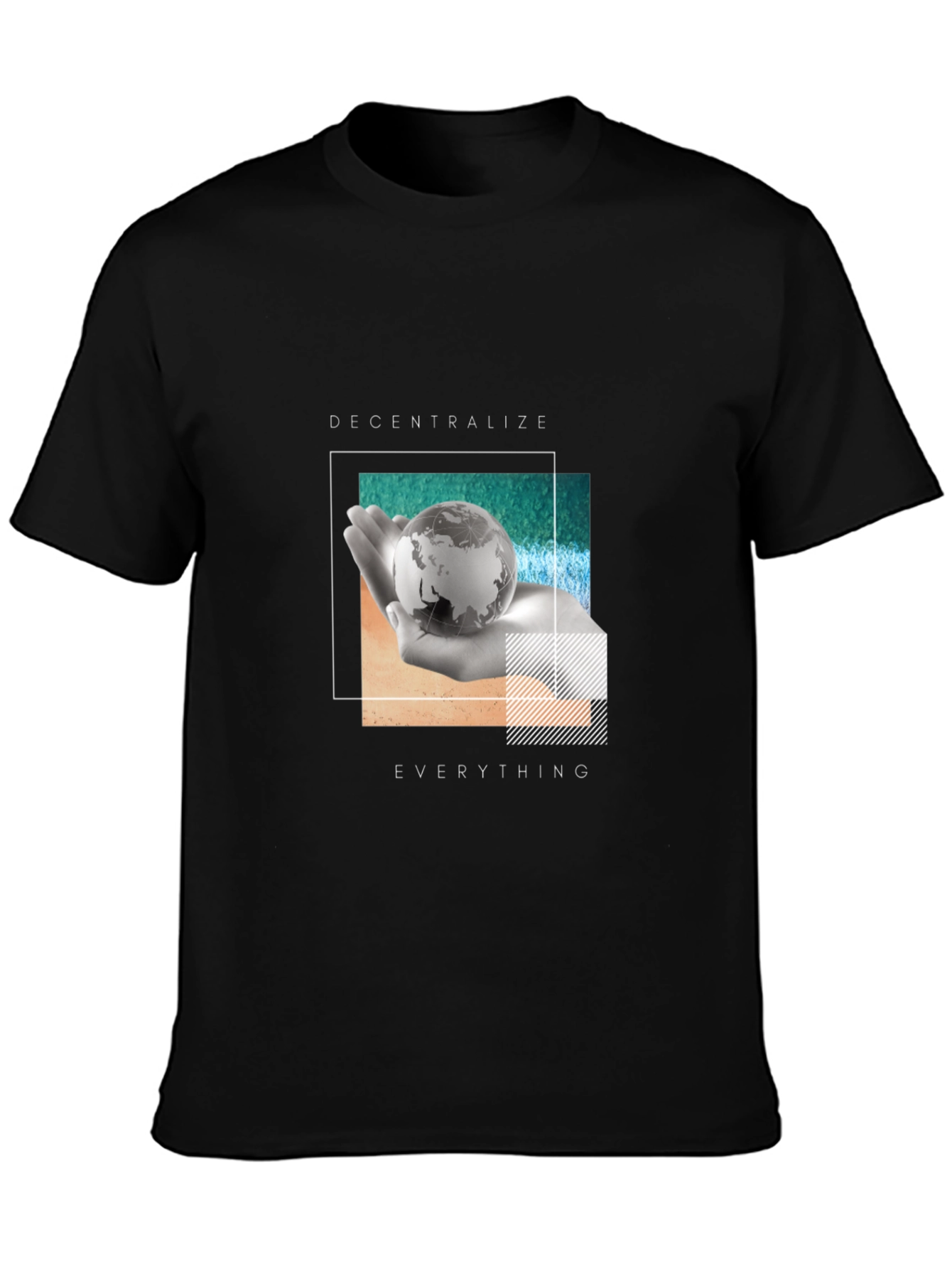 Decentralize Everything Black Graphic T-Shirt