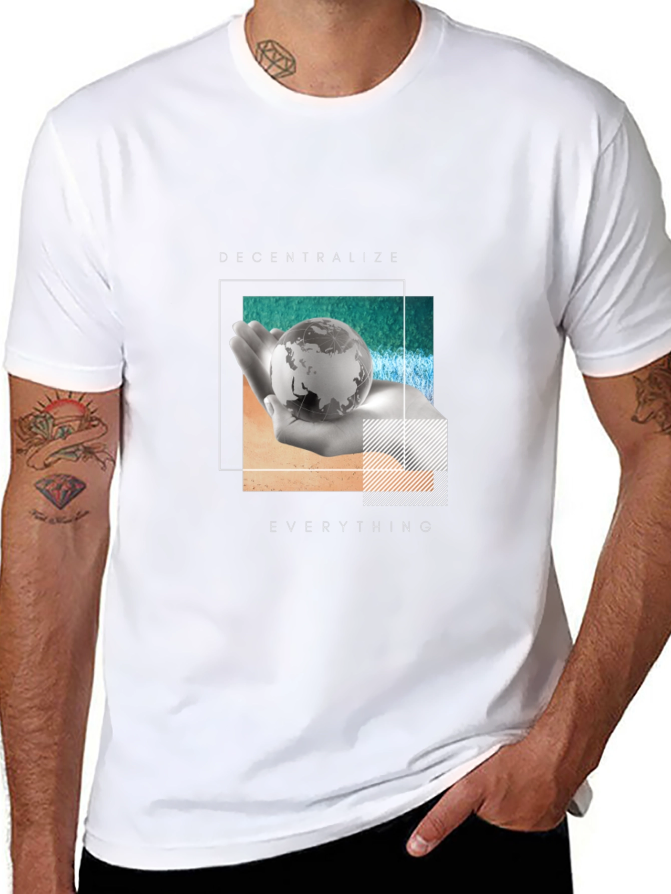 Decentralize Everything Black Graphic T-Shirt
