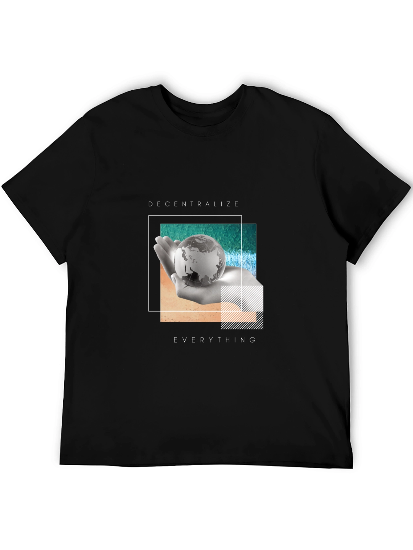 Decentralize Everything Black Graphic T-Shirt