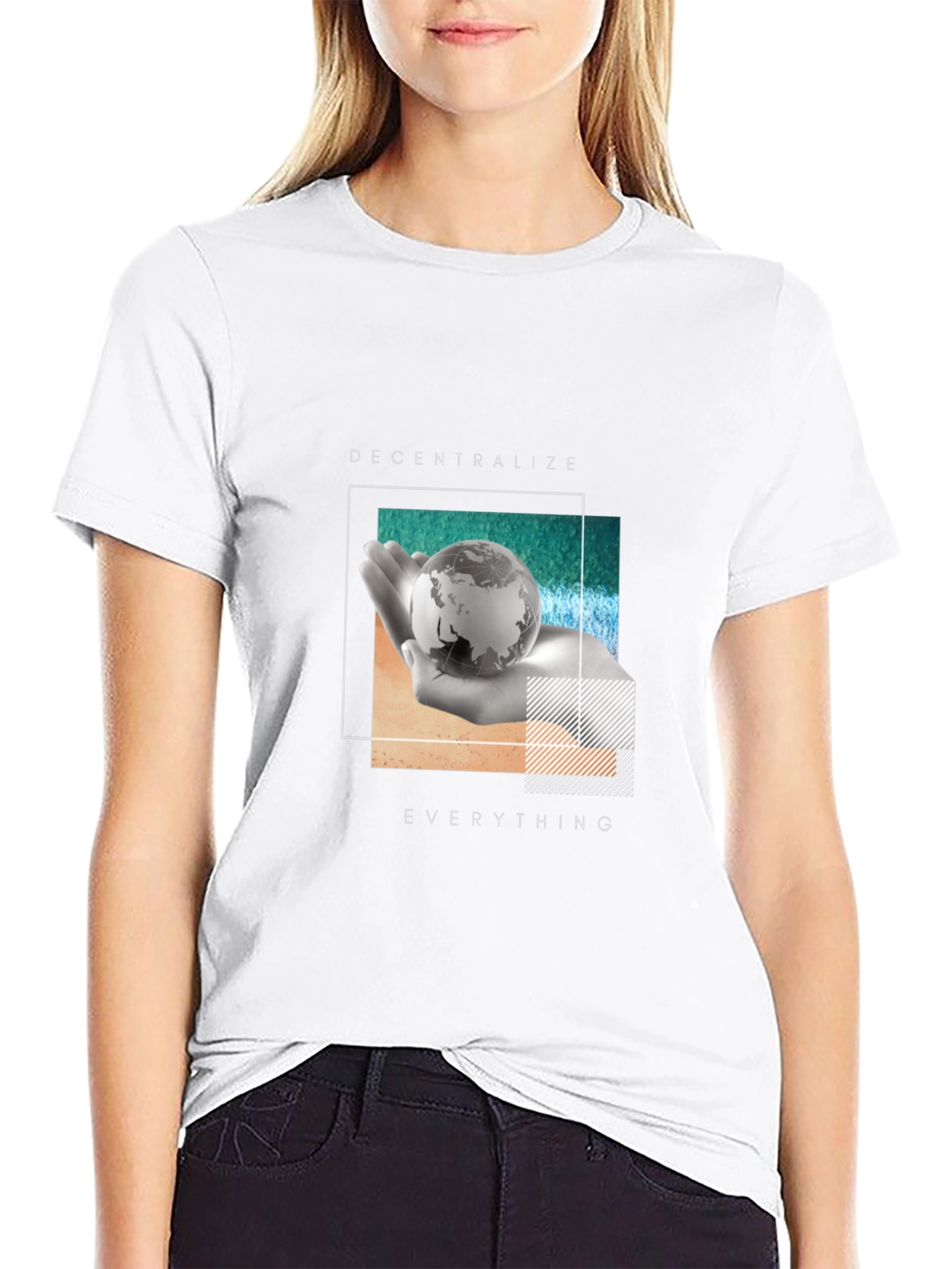 Decentralize Everything Black Graphic T-Shirt