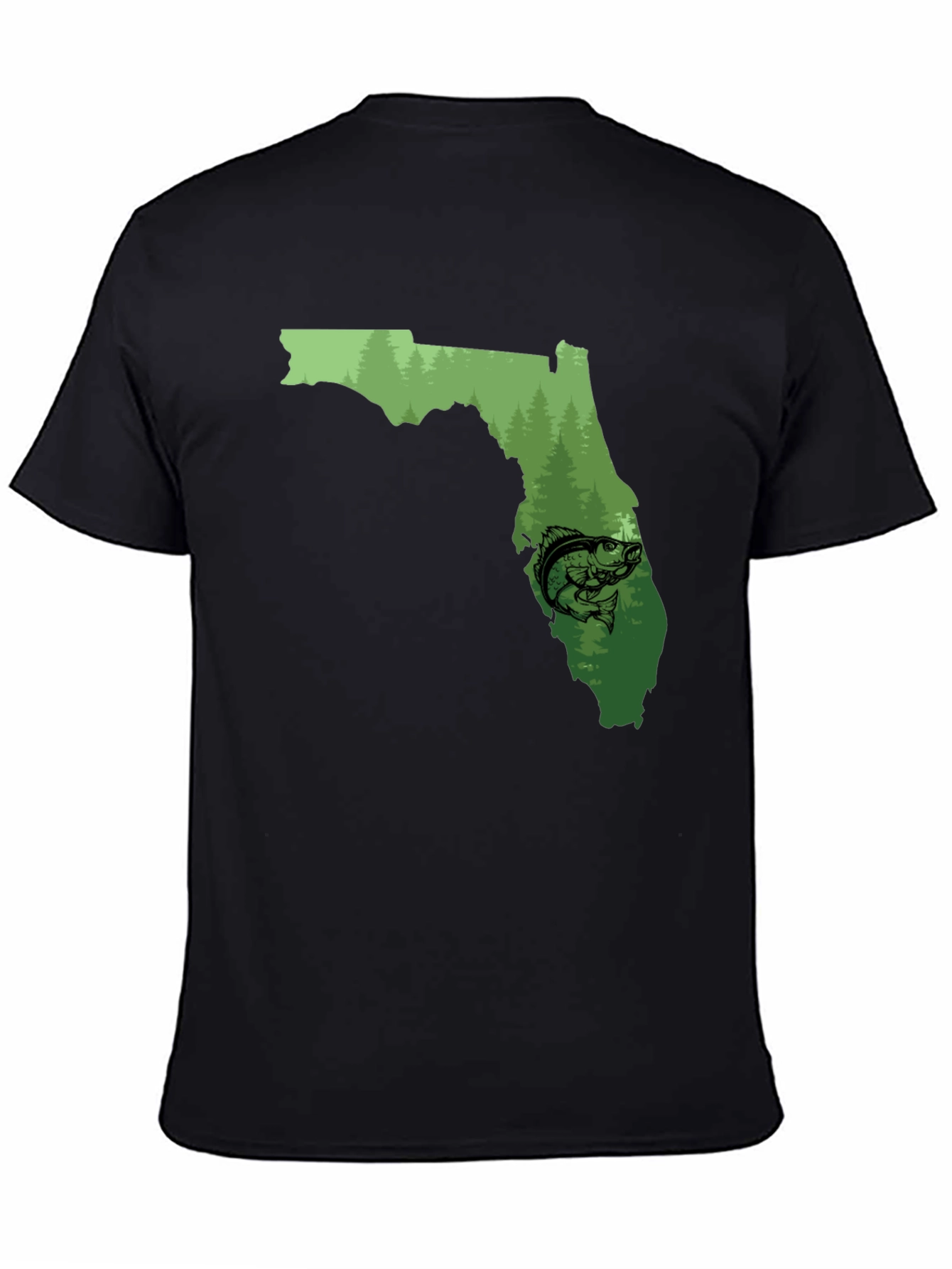 Florida Fishing Graphic Tee - Black