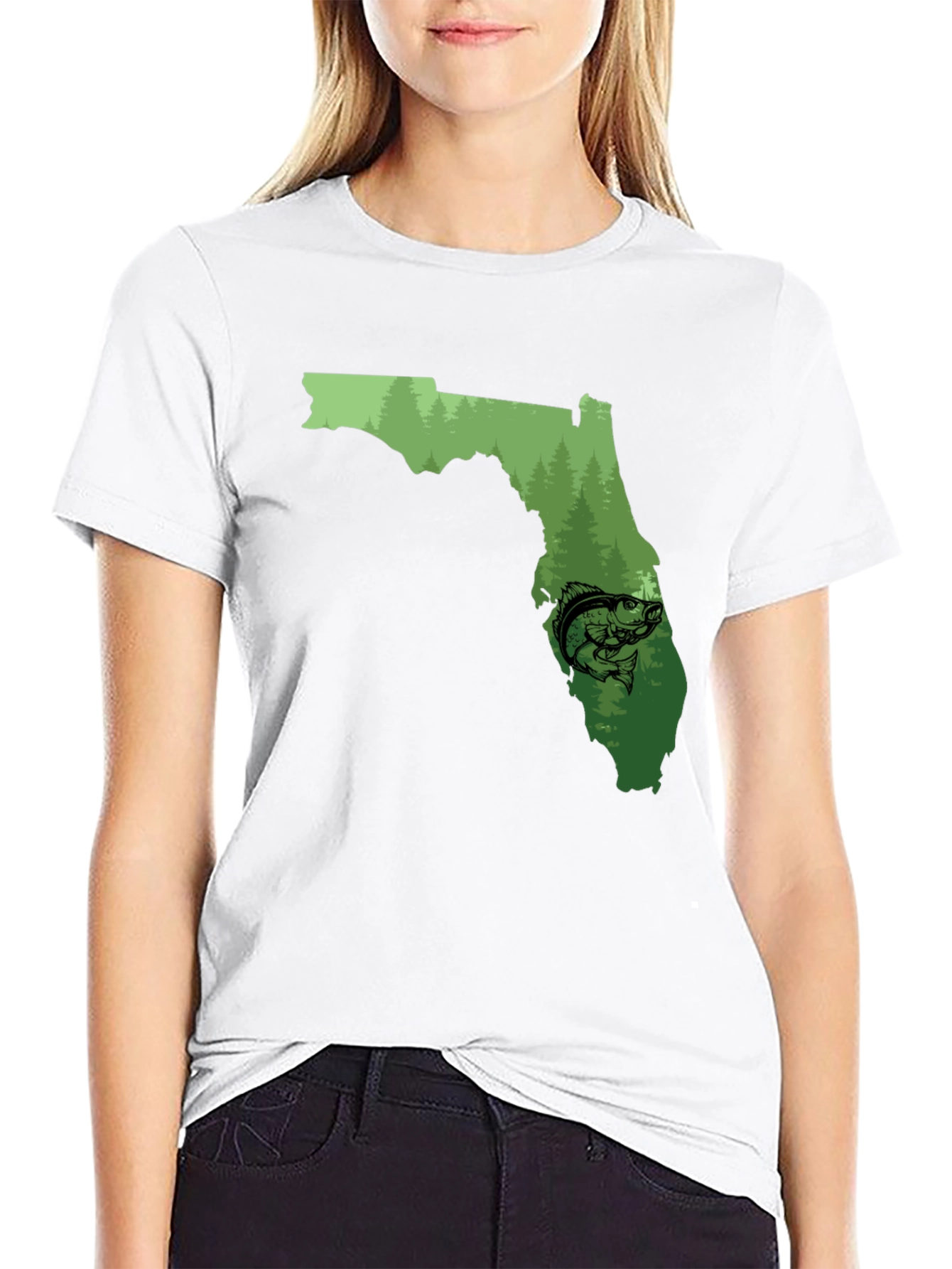 Florida Fishing Graphic Tee - Black