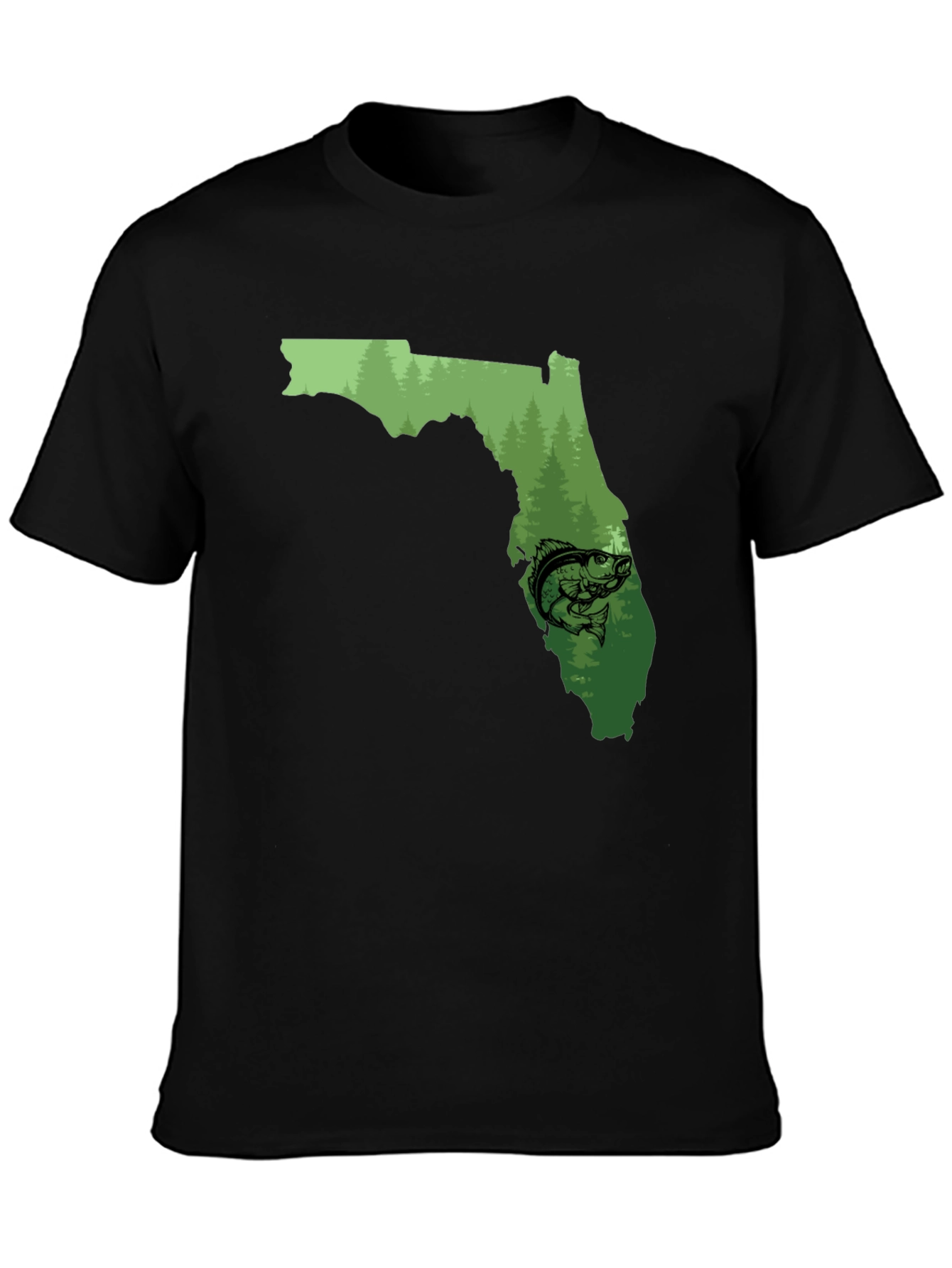 Florida Fishing Graphic Tee - Black