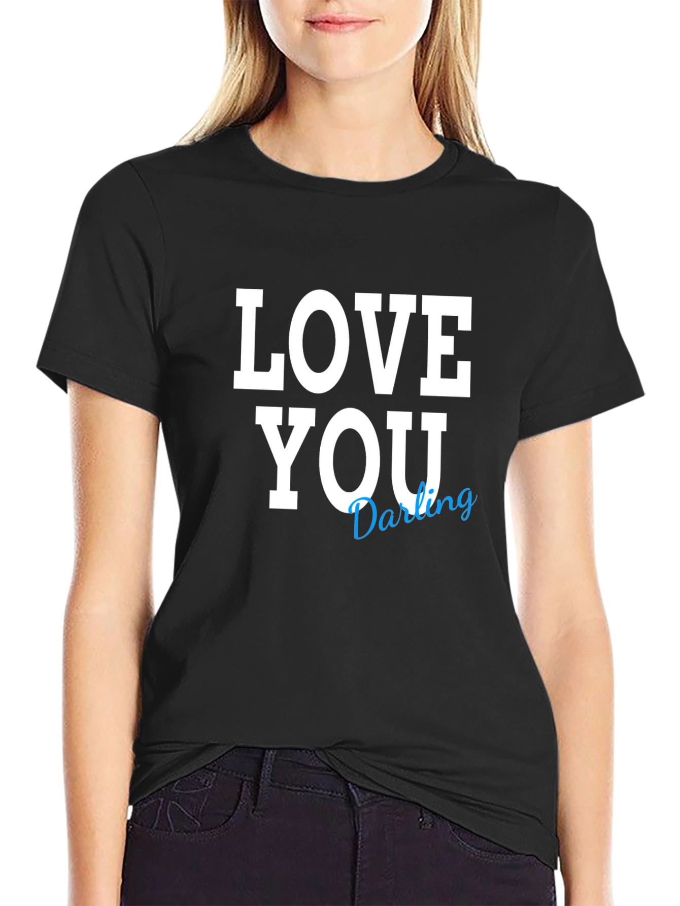 Love You Darling Black T-Shirt