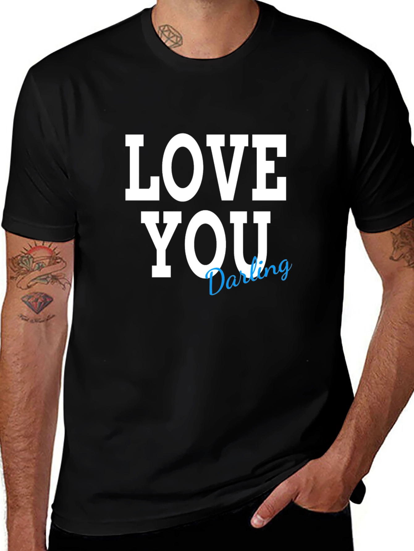 Love You Darling Black T-Shirt