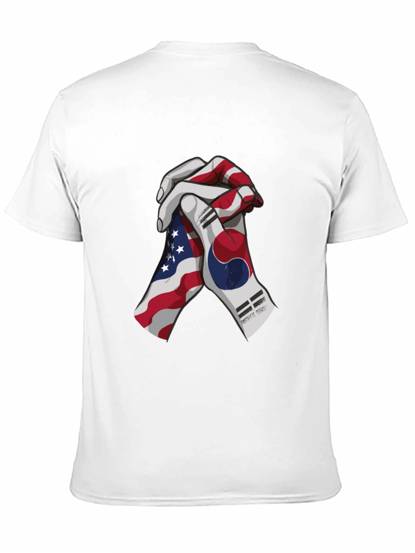 USA & Korean Flag Handshake Graphic Tee