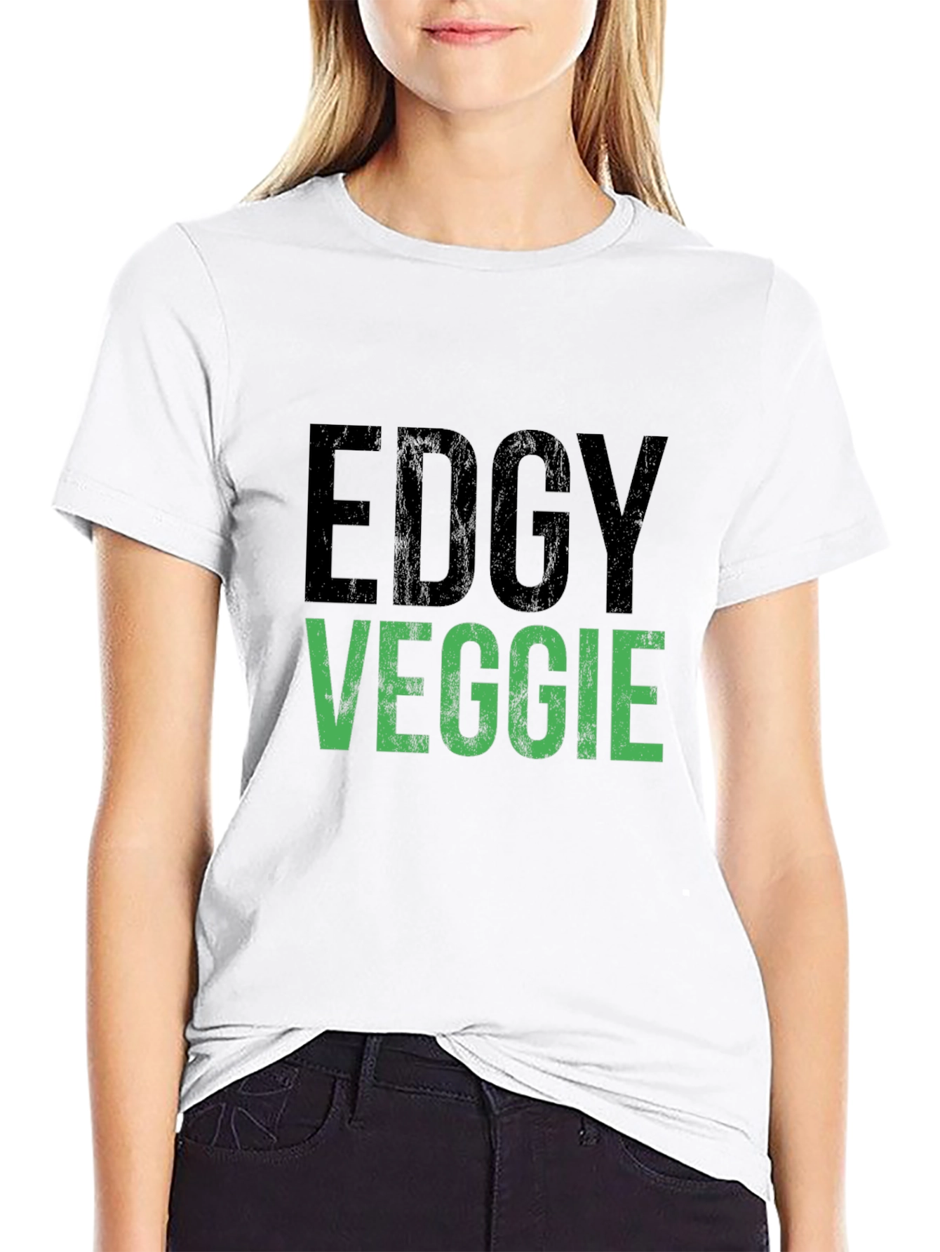 Edgy Veggie Graphic T-Shirt - Vegan Style