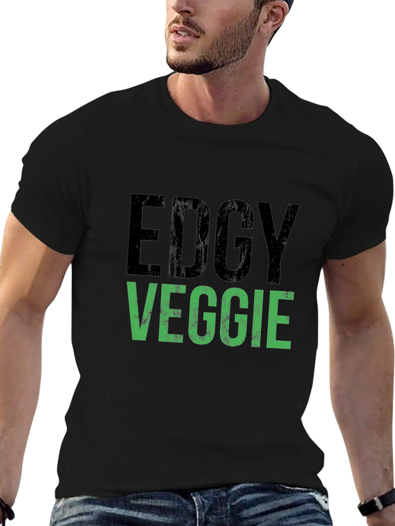 Edgy Veggie Graphic T-Shirt - Vegan Style