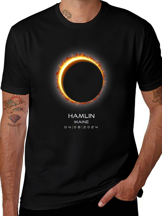 Hamlin Maine Eclipse T-Shirt - April 8 2024