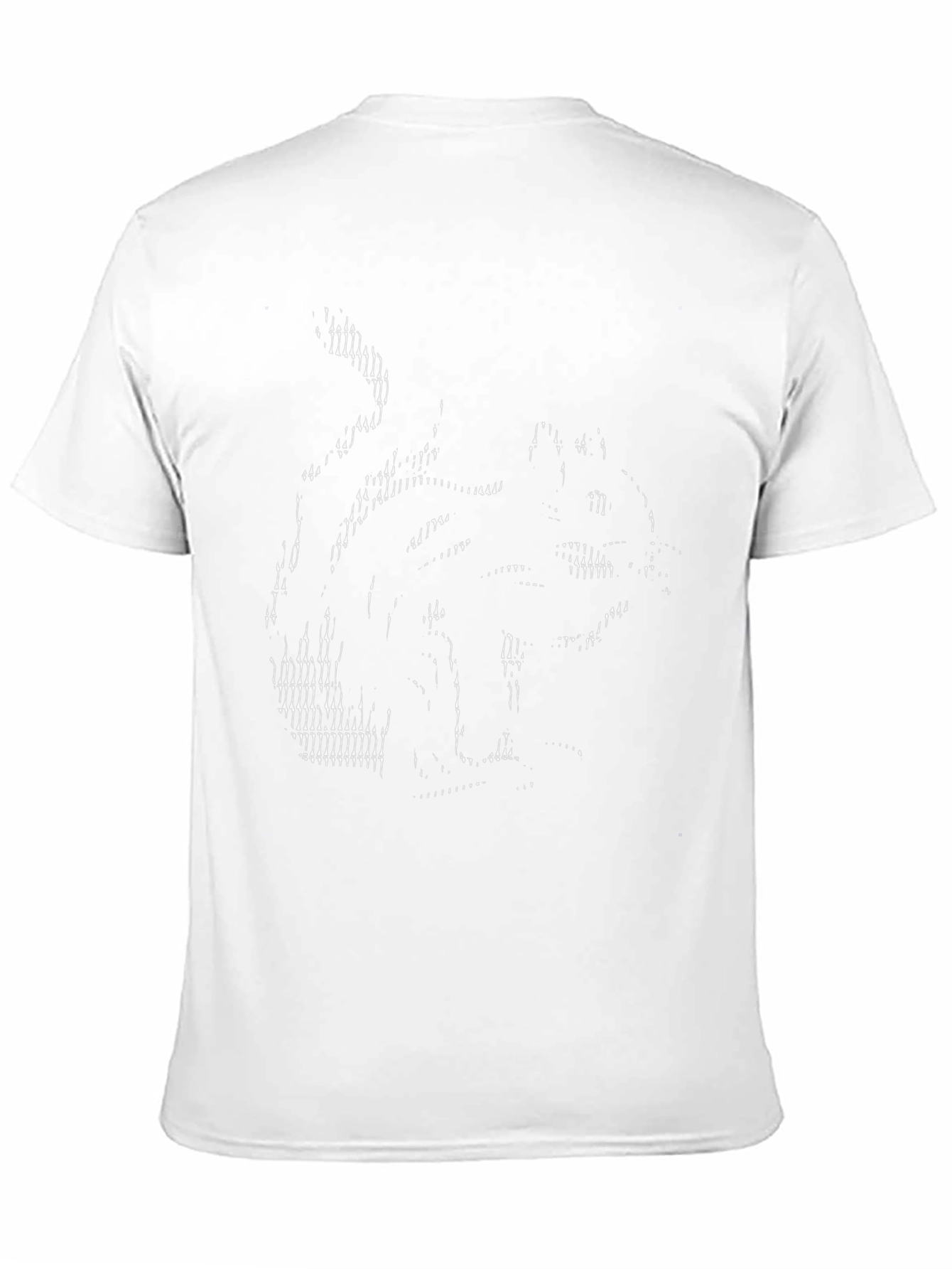 Abstract Cat Graphic Tee - Black Cotton Blend