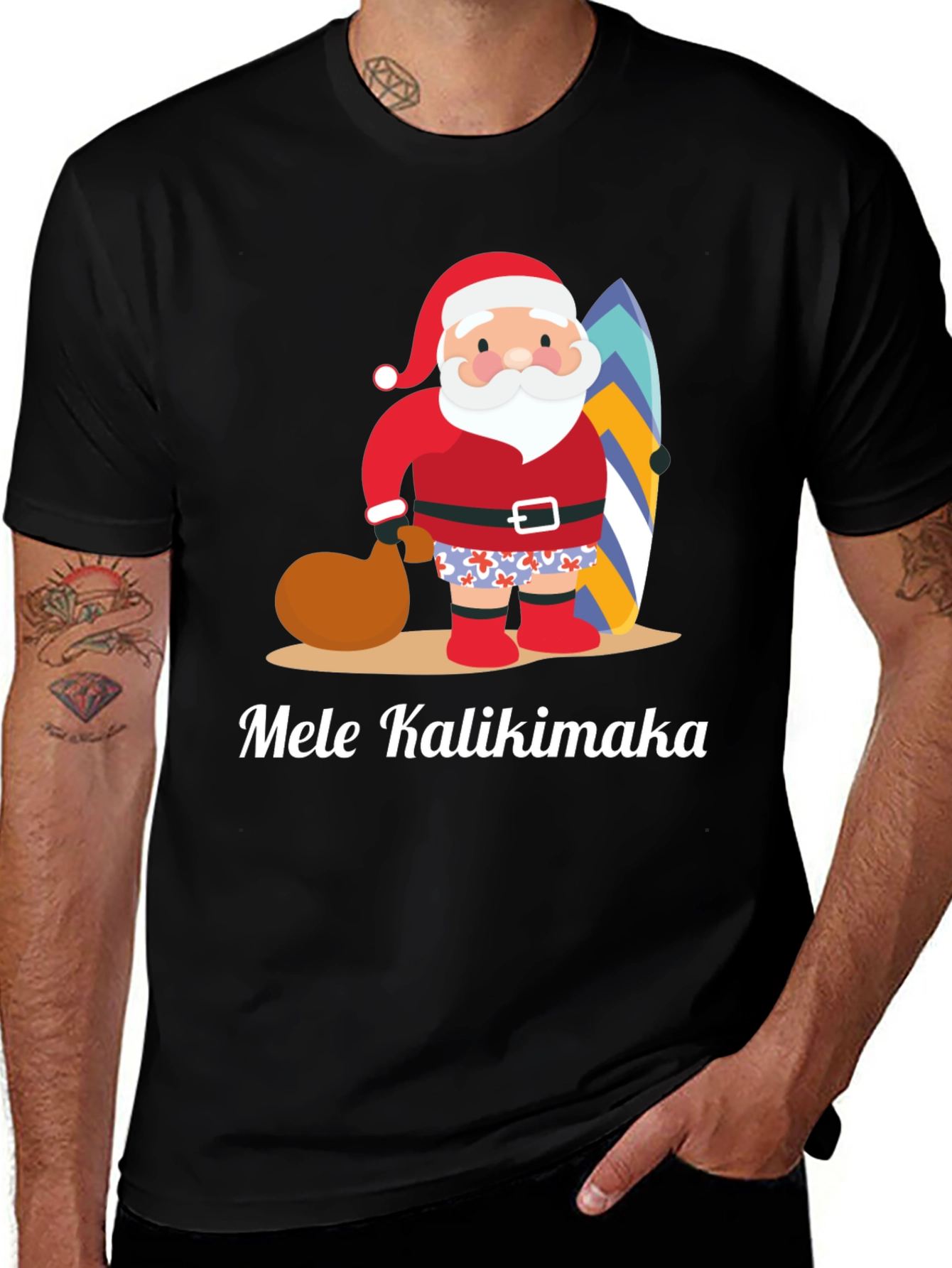 Mele Kalikimaka Santa T-Shirt