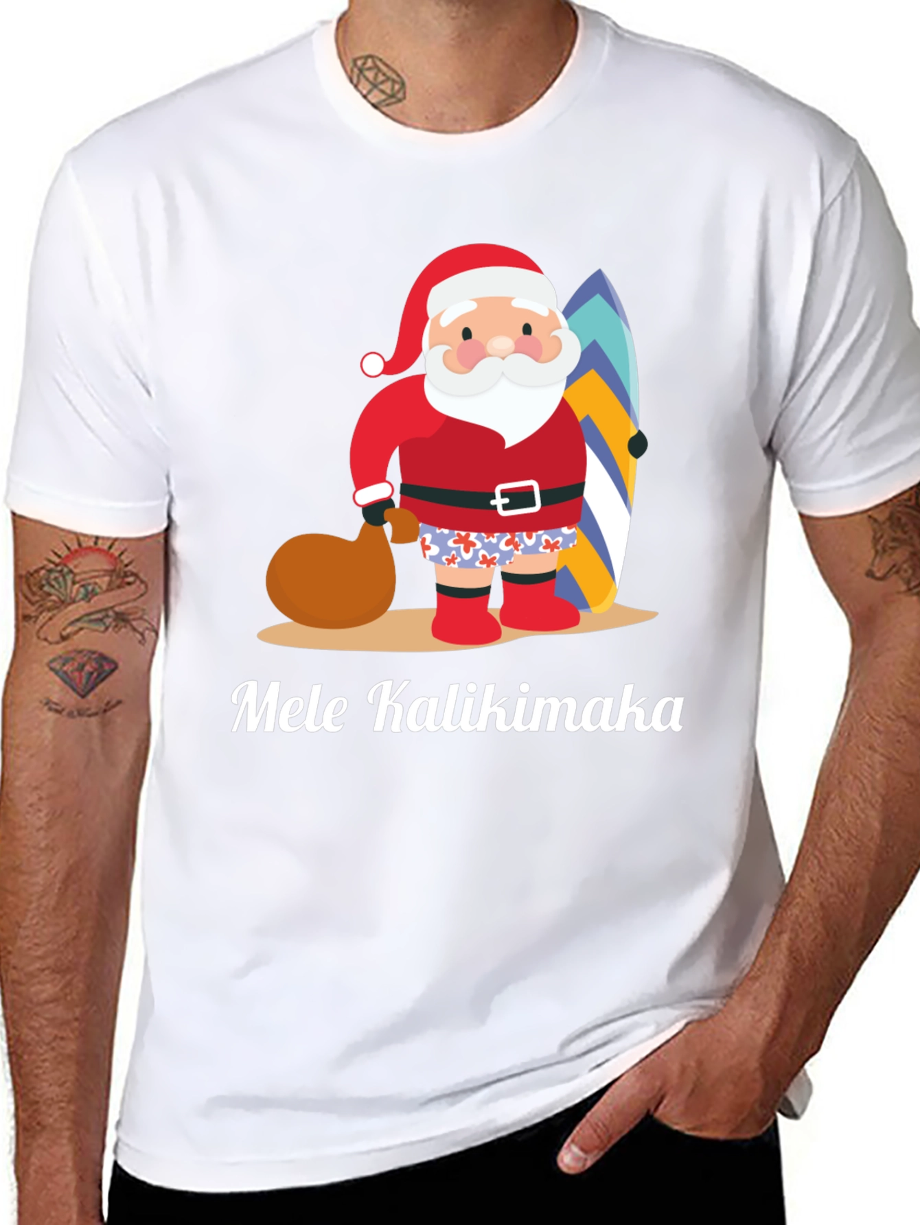 Mele Kalikimaka Santa T-Shirt