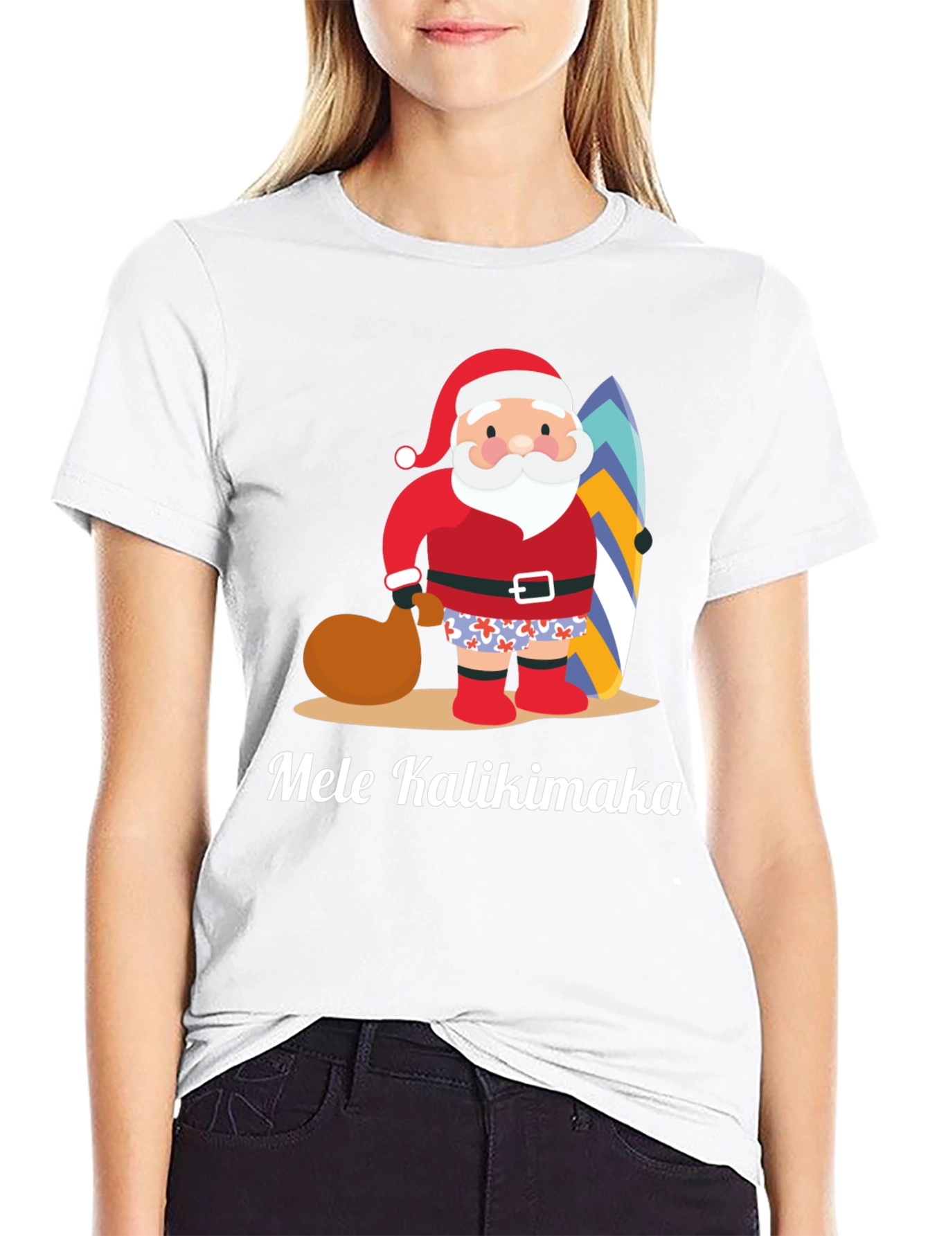 Mele Kalikimaka Santa T-Shirt