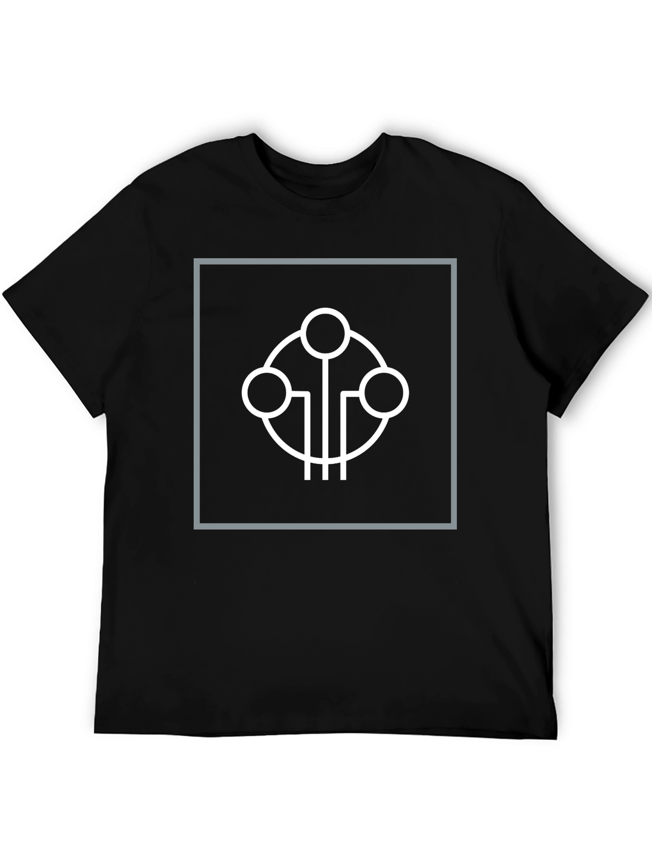 Geometric Symbol Black Tee
