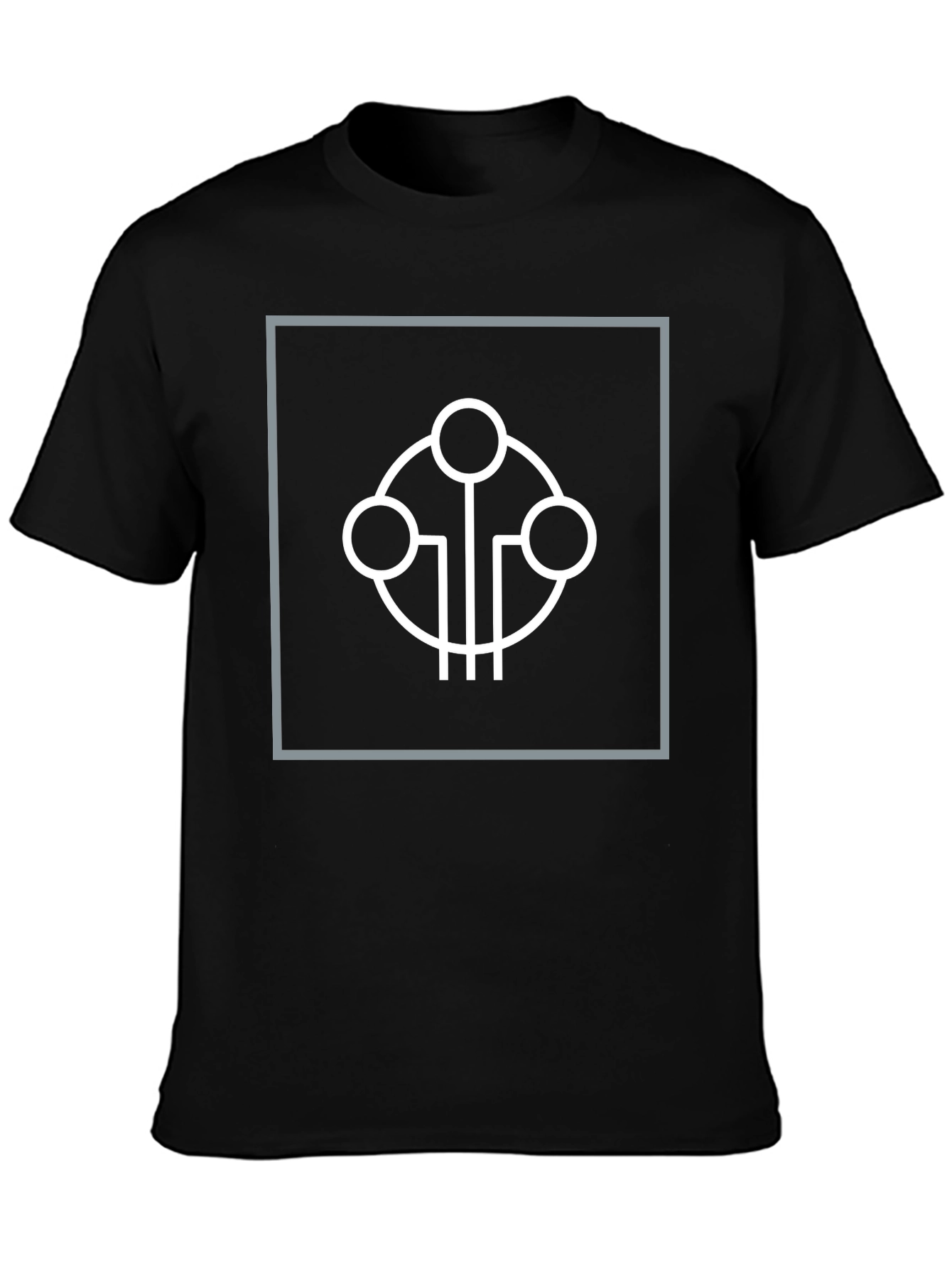 Geometric Symbol Black Tee