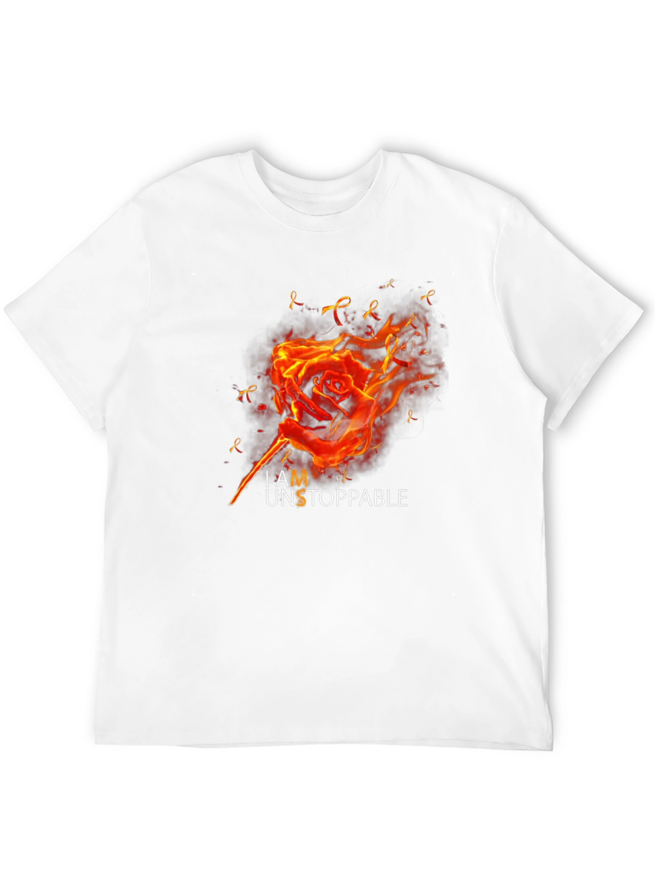 I AM Unstoppable Rose Fire Black Graphic T-Shirt