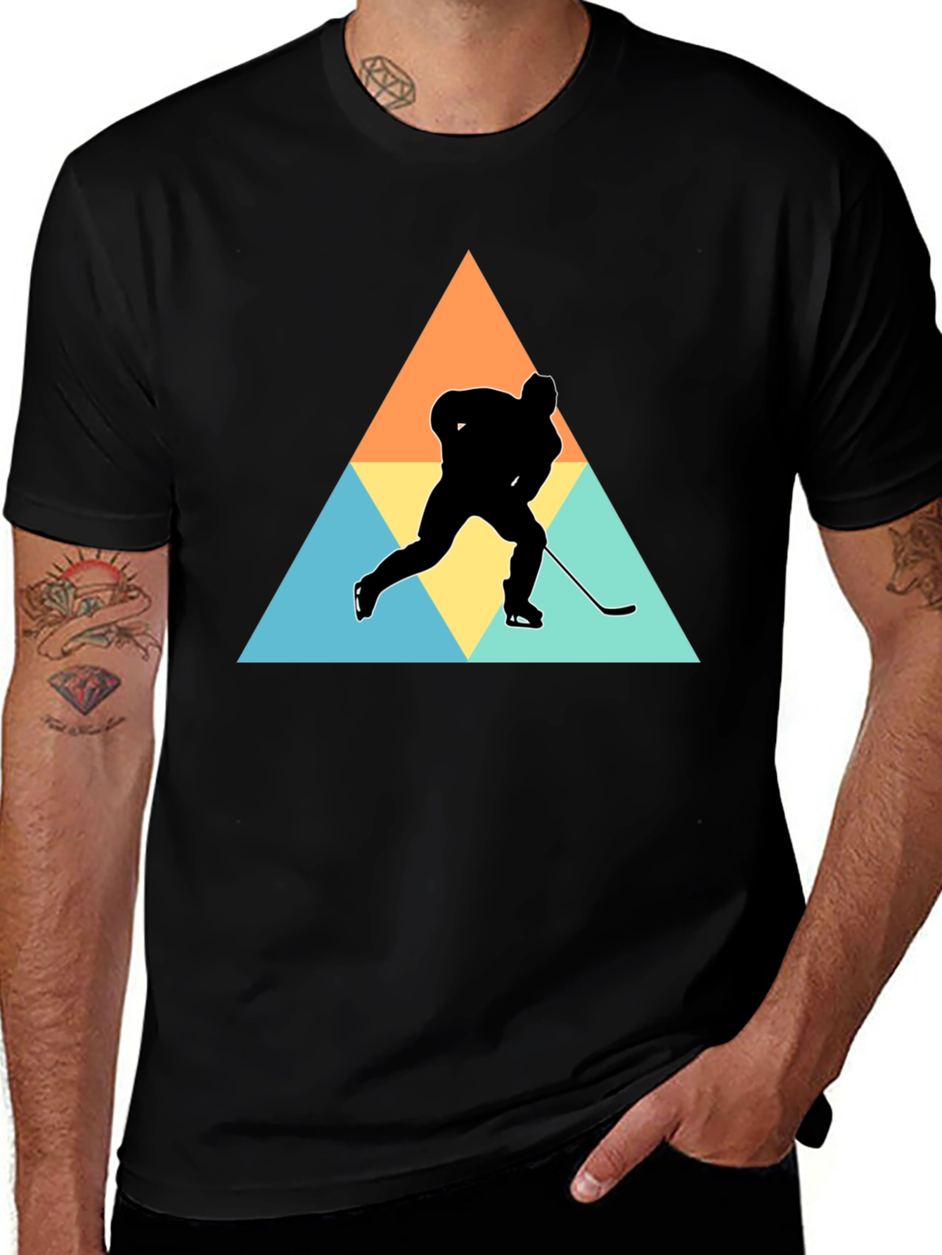 Hockey Silhouette Graphic T-Shirt