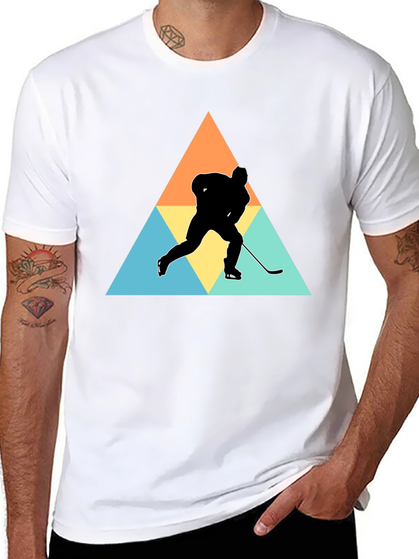 Hockey Silhouette Graphic T-Shirt