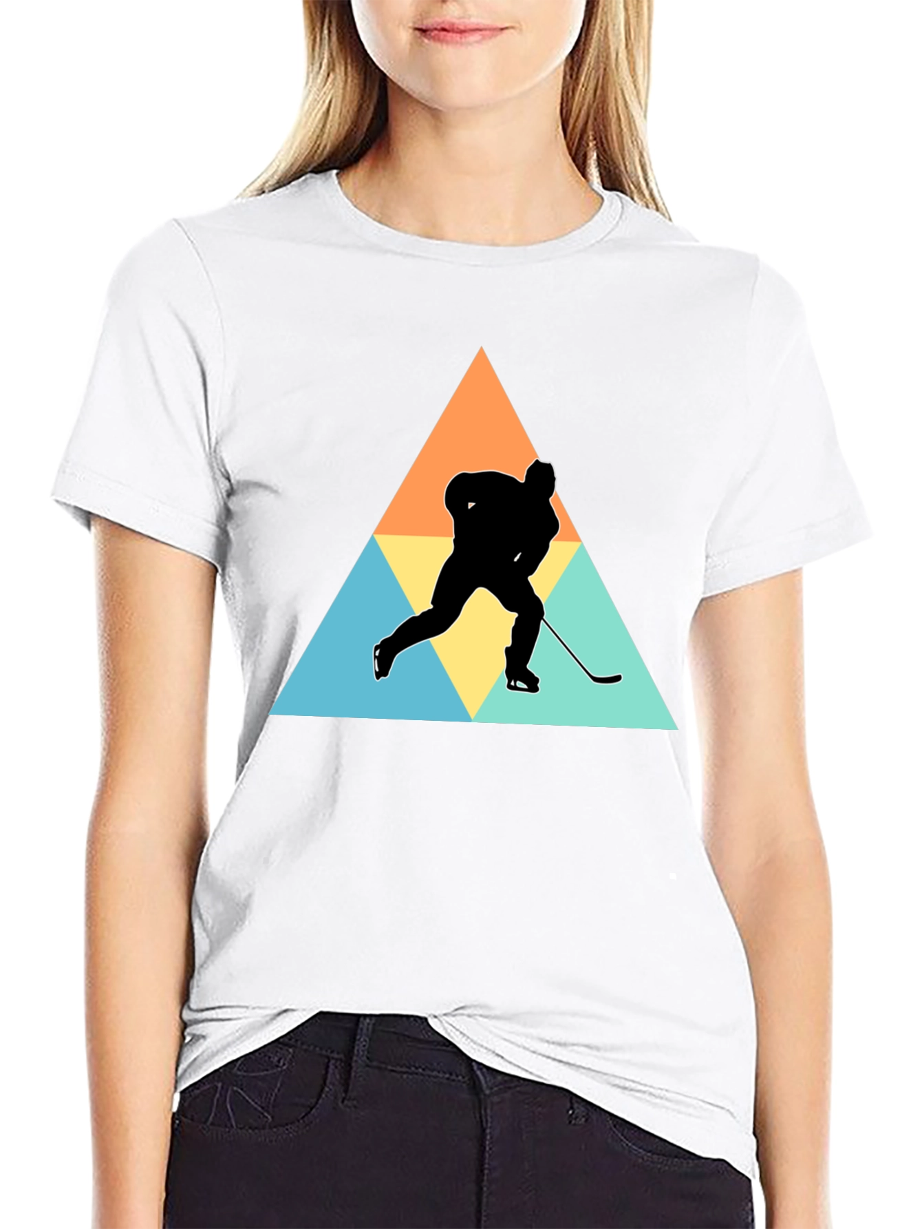 Hockey Silhouette Graphic T-Shirt