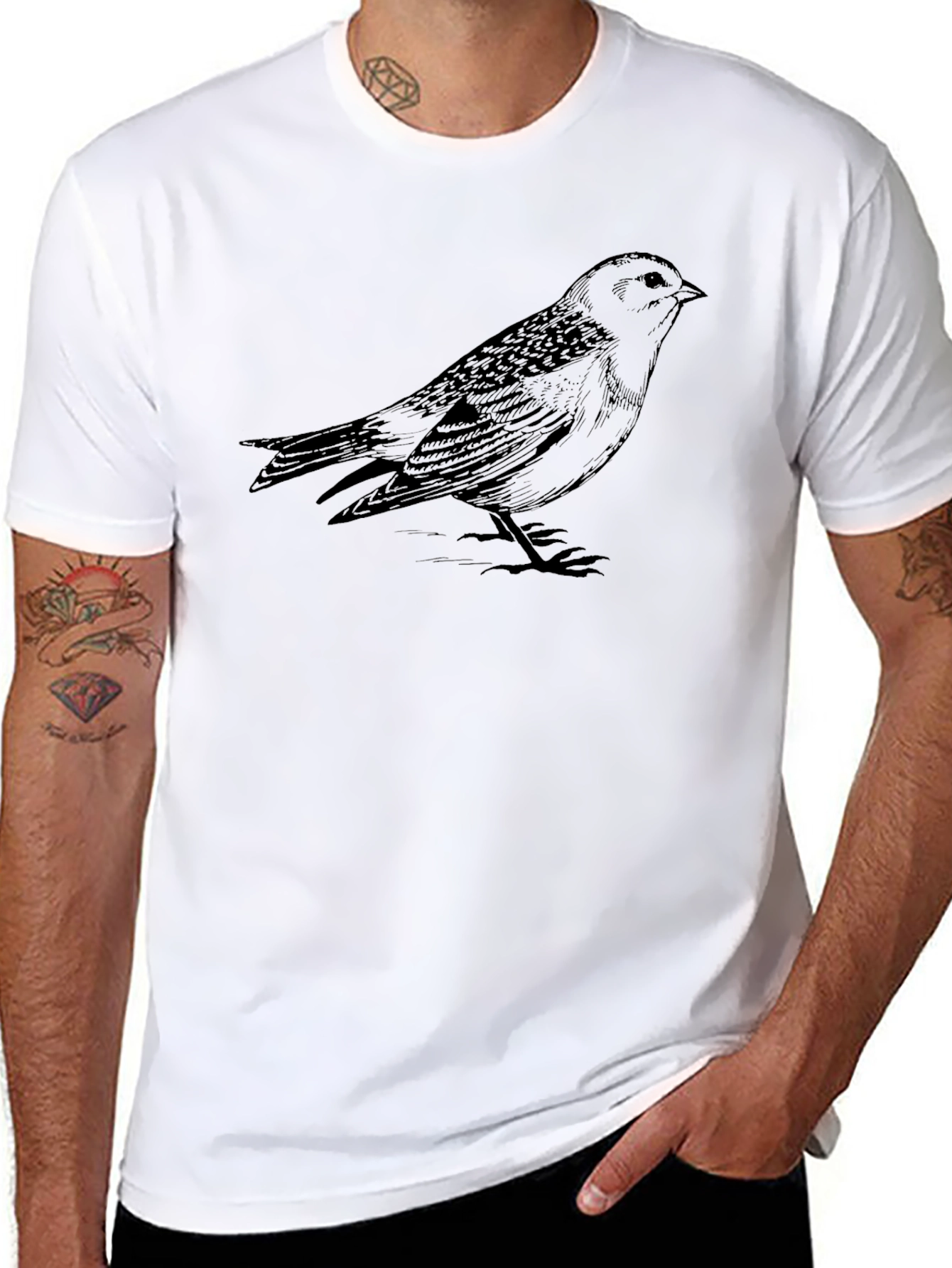 Black Bird Graphic Tee - Classic Menswear