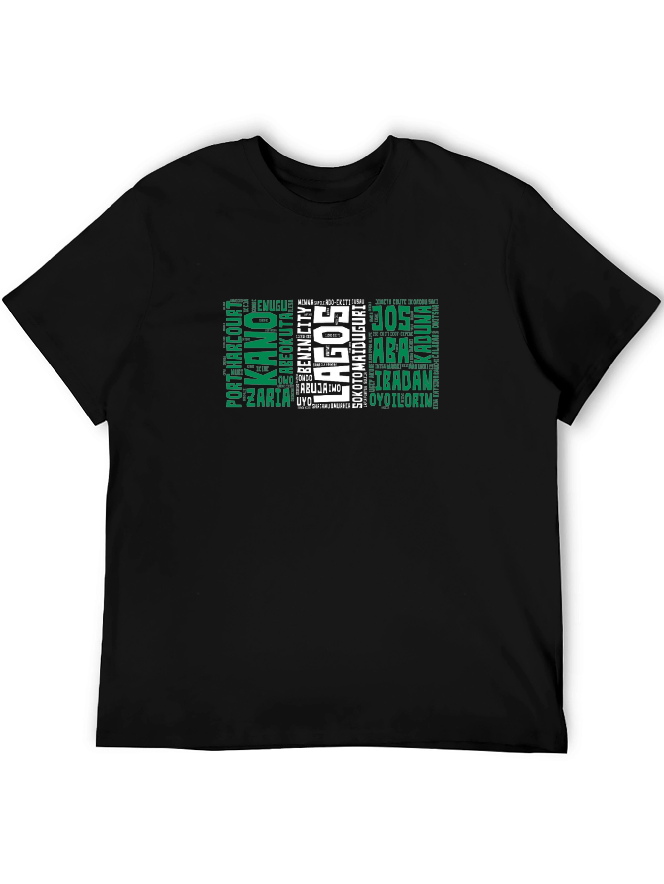 Nigeria Cities Word Art T-Shirt