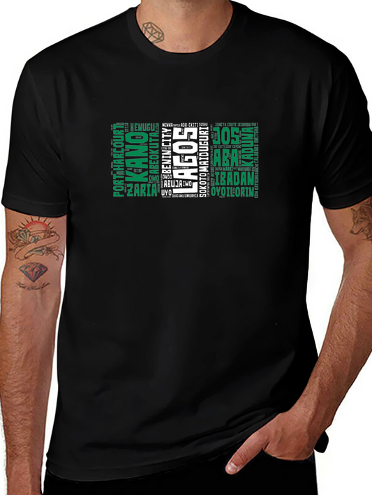 Nigeria Cities Word Art T-Shirt