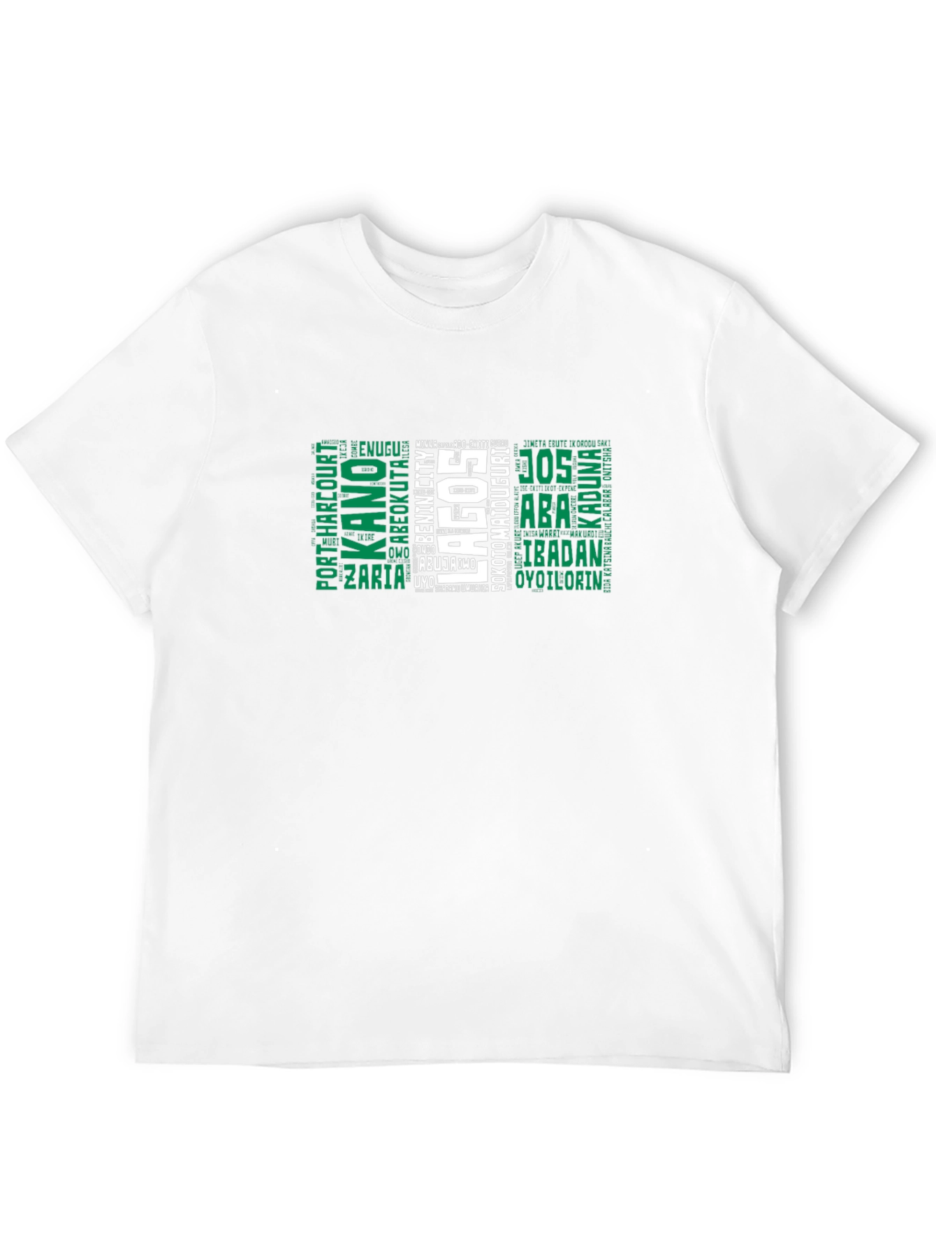 Nigeria Cities Word Art T-Shirt