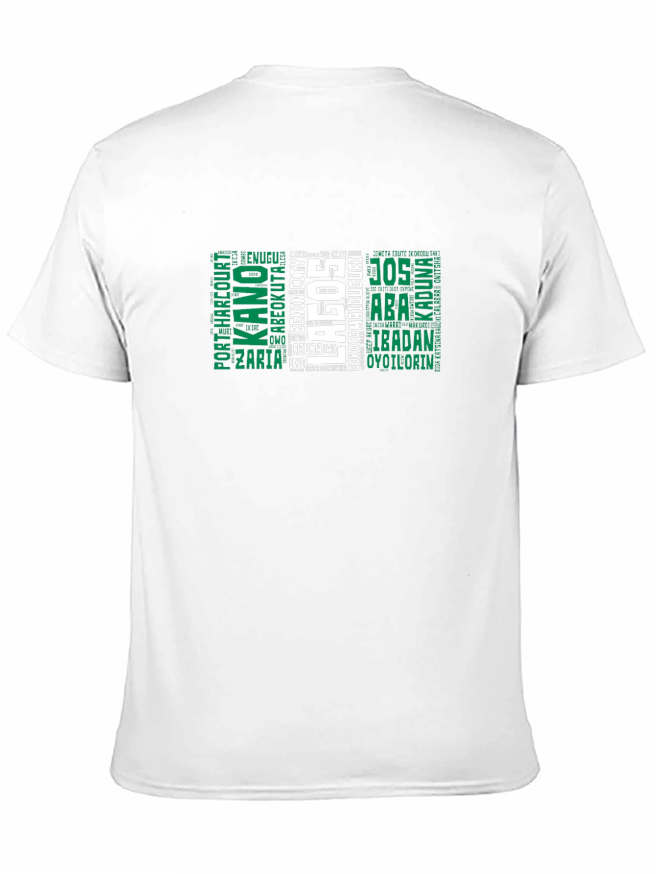 Nigeria Cities Word Art T-Shirt