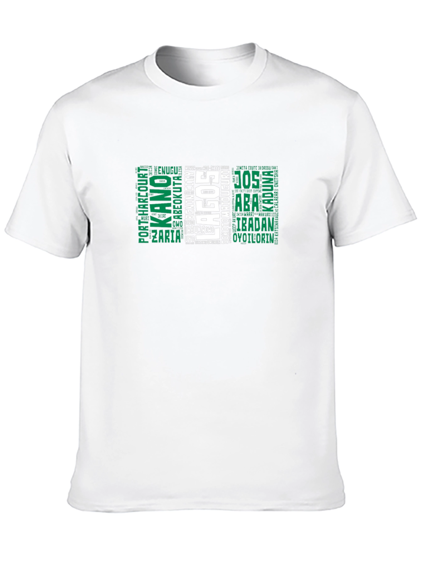 Nigeria Cities Word Art T-Shirt