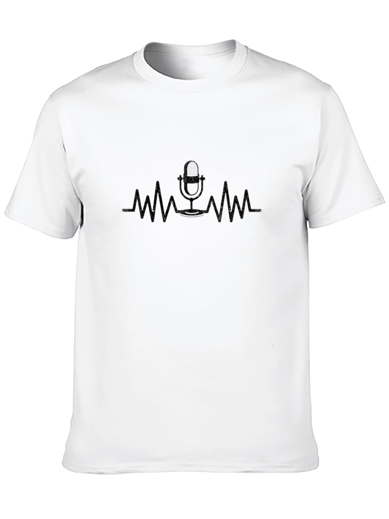 Podcast Microphone Heartbeat Graphic Tee