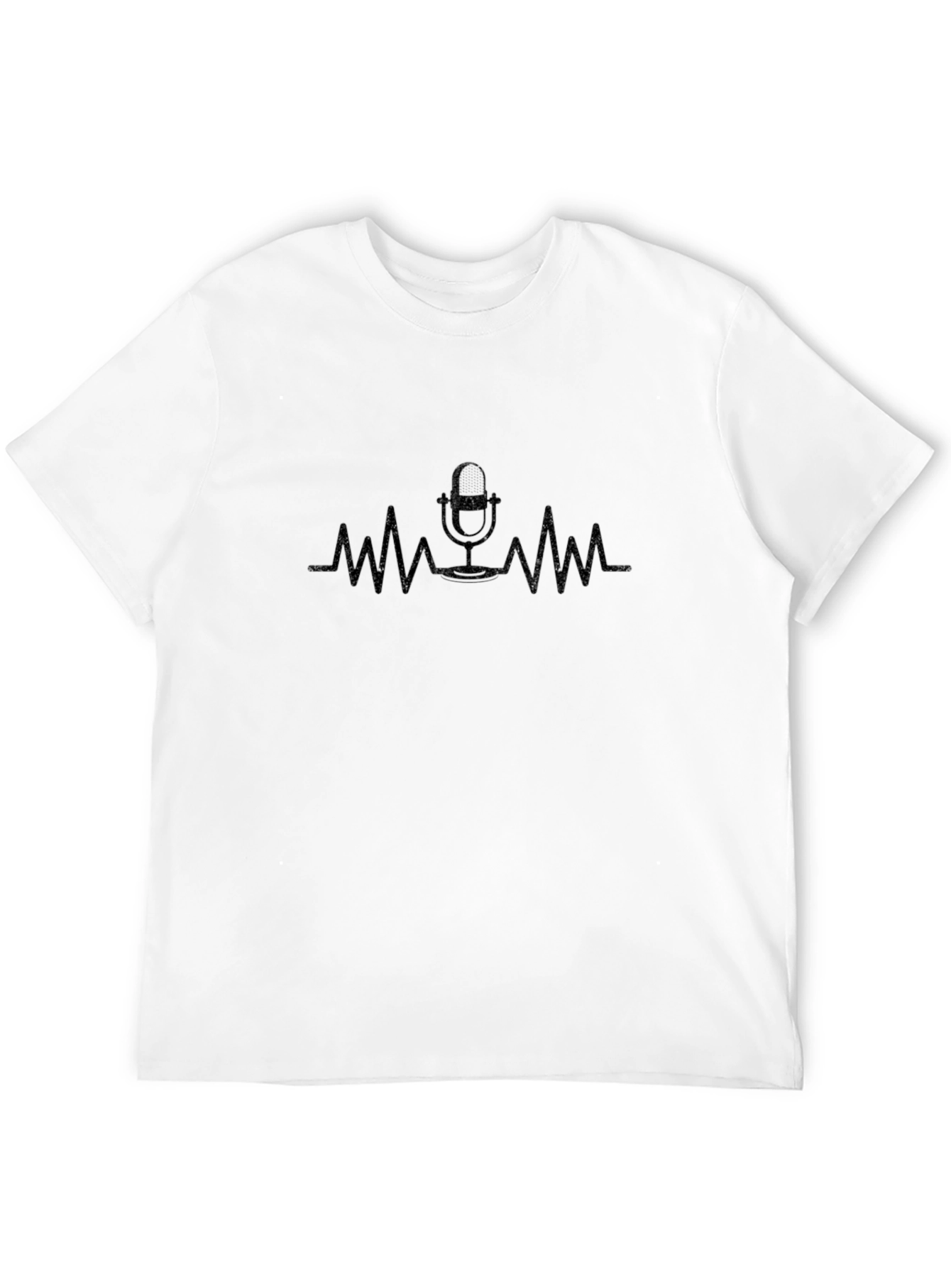 Podcast Microphone Heartbeat Graphic Tee