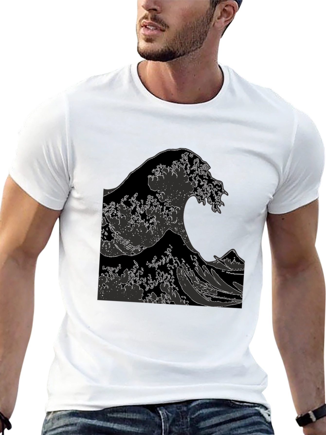 The Great Wave Graphic Tee - Black