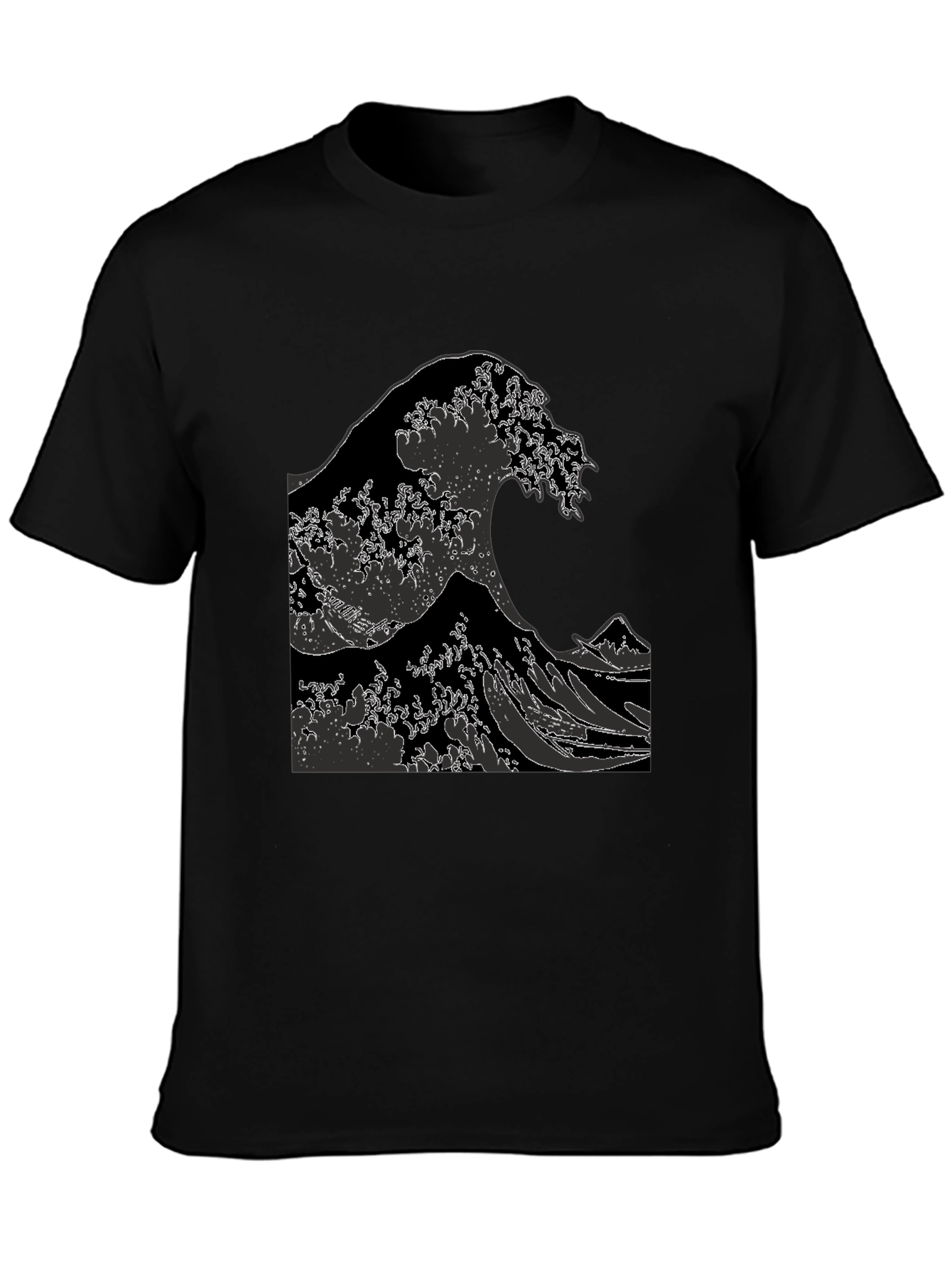 The Great Wave Graphic Tee - Black