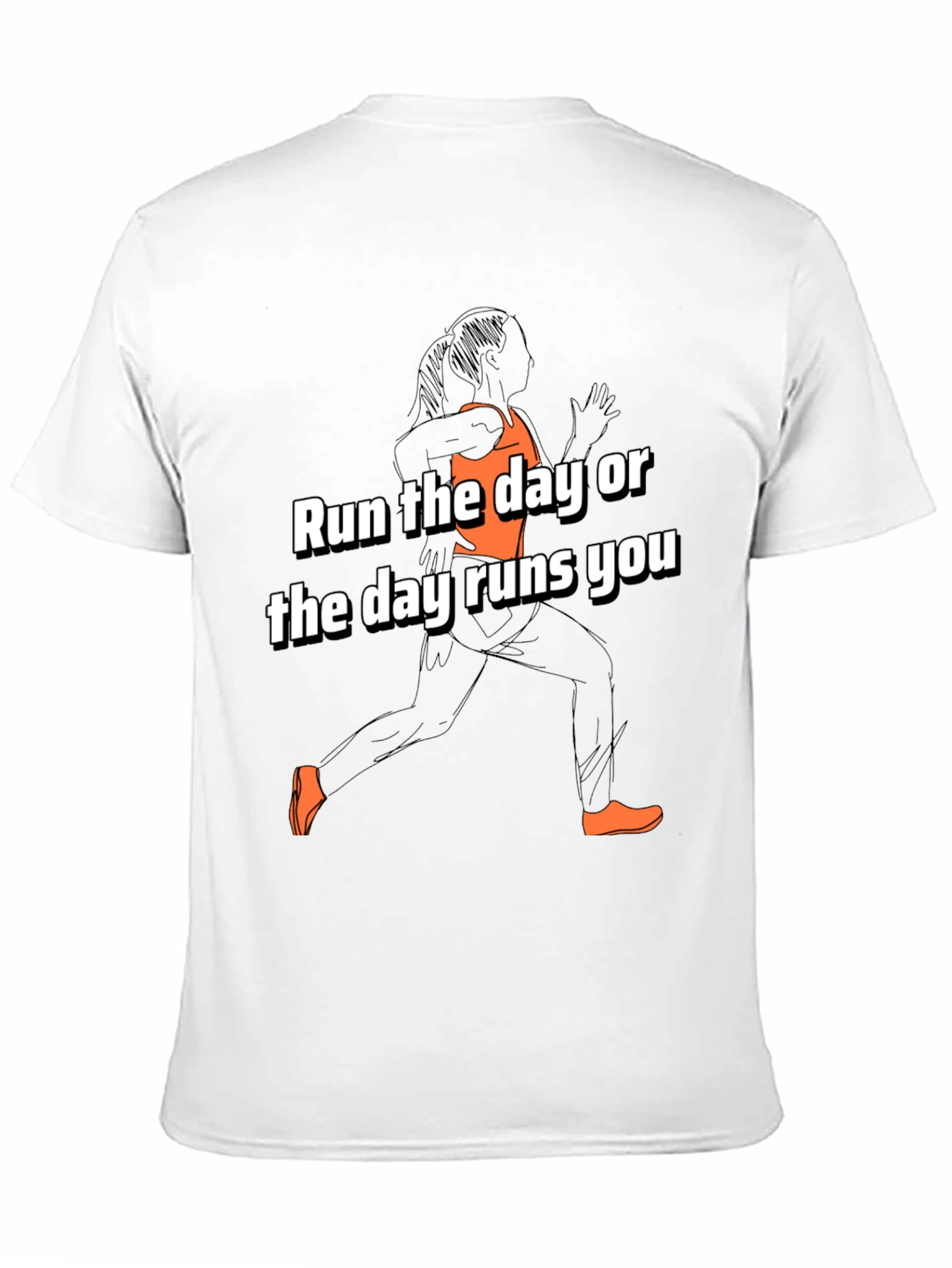 Run the Day Graphic Tee - Motivational Activewear