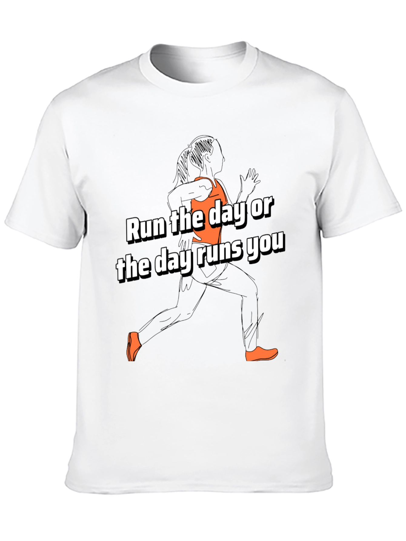 Run the Day Graphic Tee - Motivational Activewear