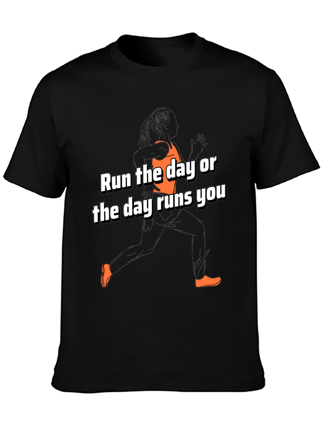 Run the Day Graphic Tee - Motivational Activewear