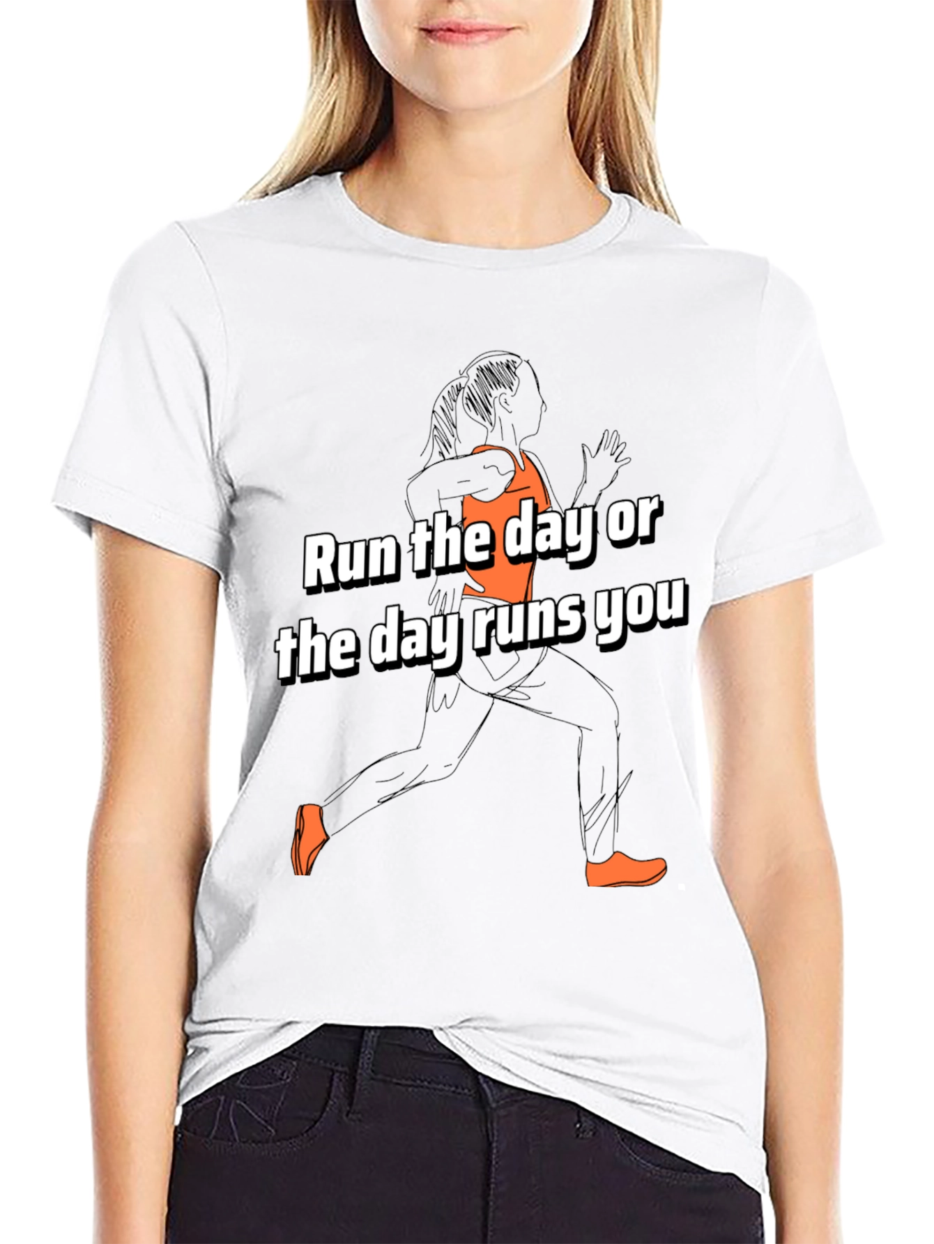 Run the Day Graphic Tee - Motivational Activewear