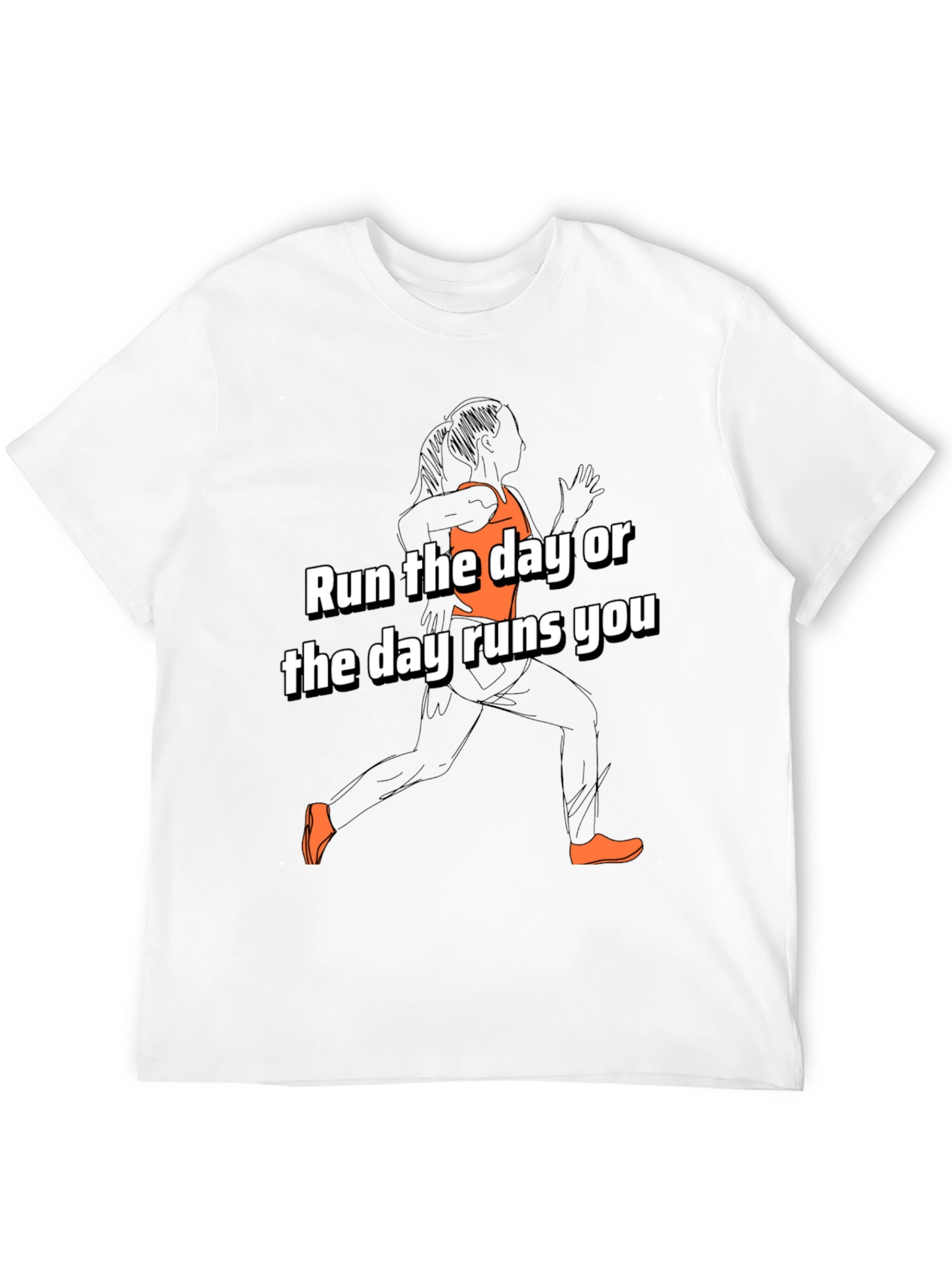 Run the Day Graphic Tee - Motivational Activewear