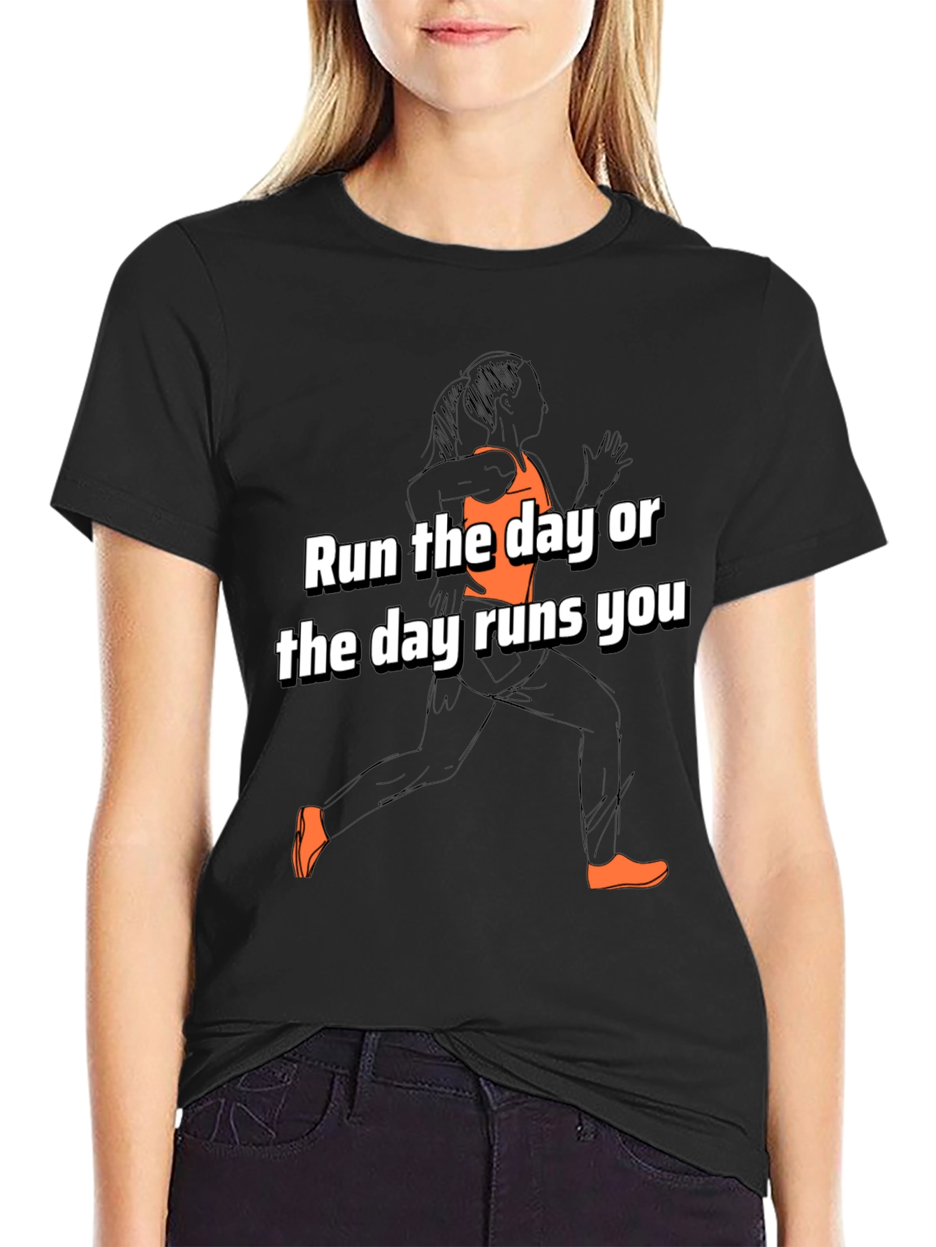 Run the Day Graphic Tee - Motivational Activewear