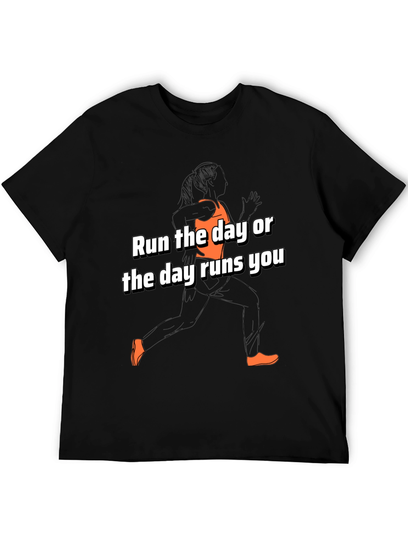 Run the Day Graphic Tee - Motivational Activewear