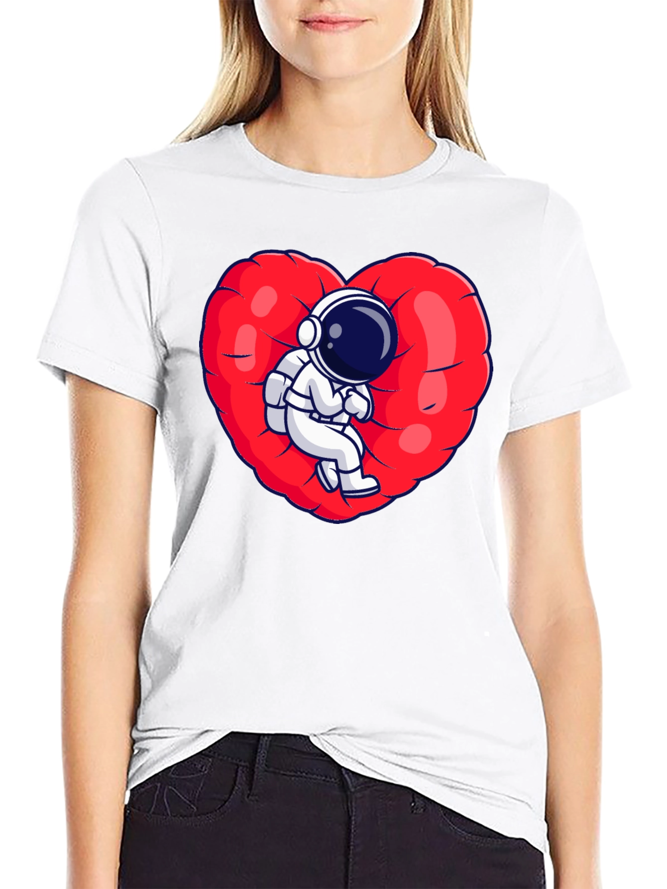 Astronaut Heart T-Shirt - Space Love Tee