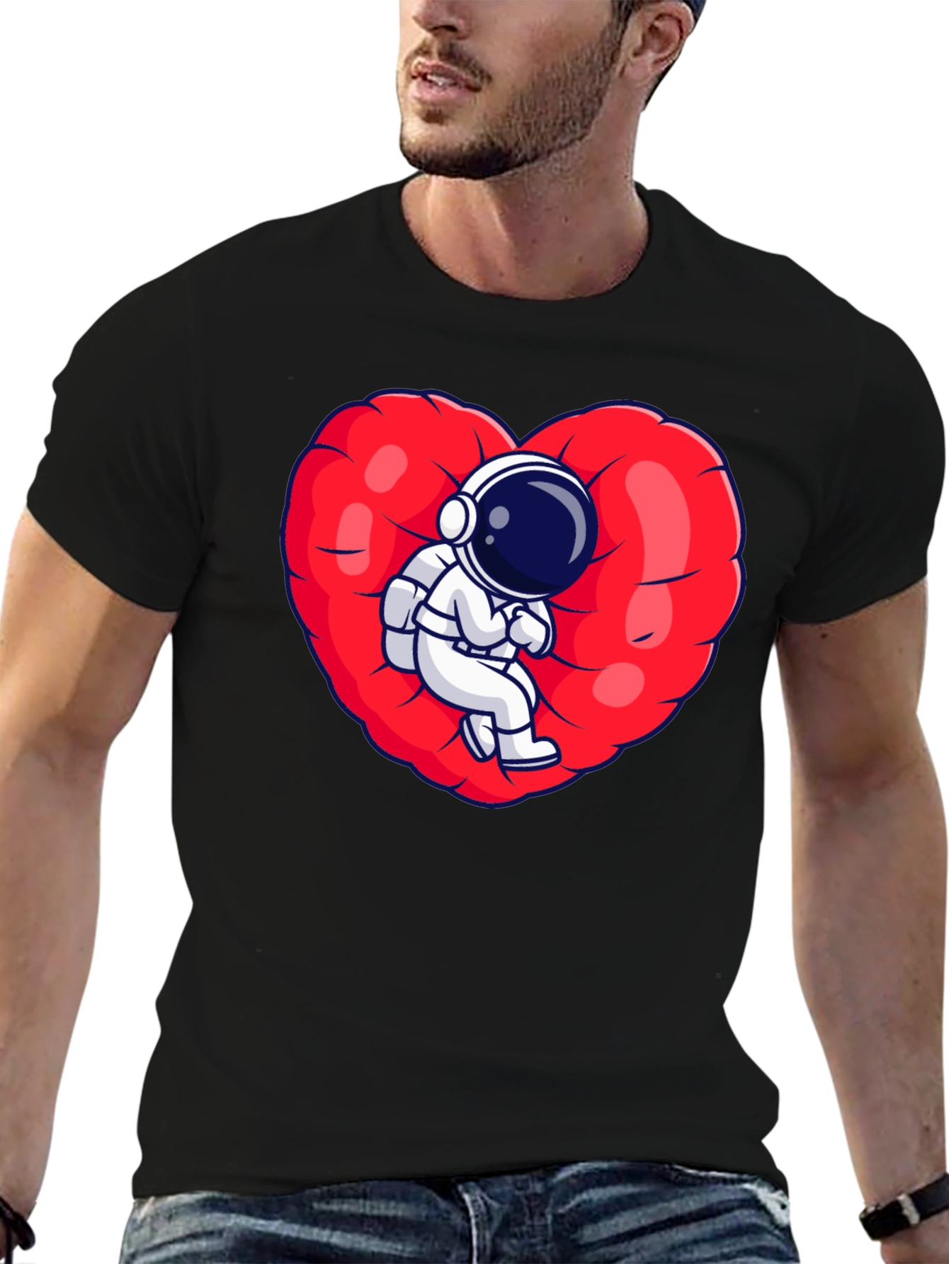 Astronaut Heart T-Shirt - Space Love Tee