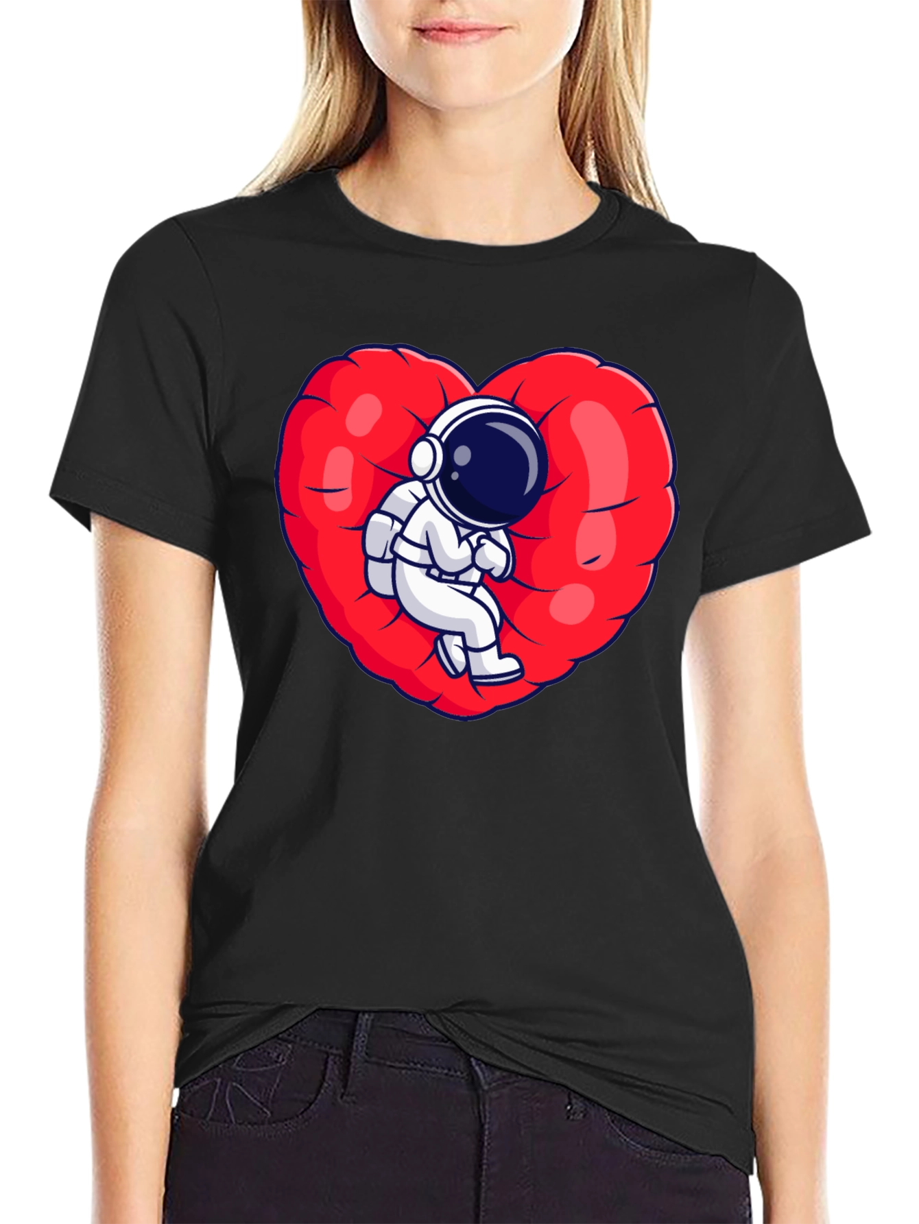 Astronaut Heart T-Shirt - Space Love Tee