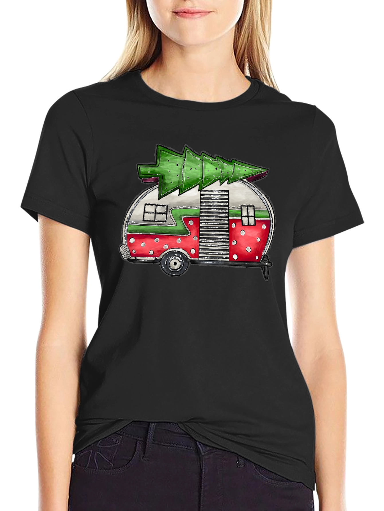 Christmas Camper T-Shirt - Festive Holiday Tee