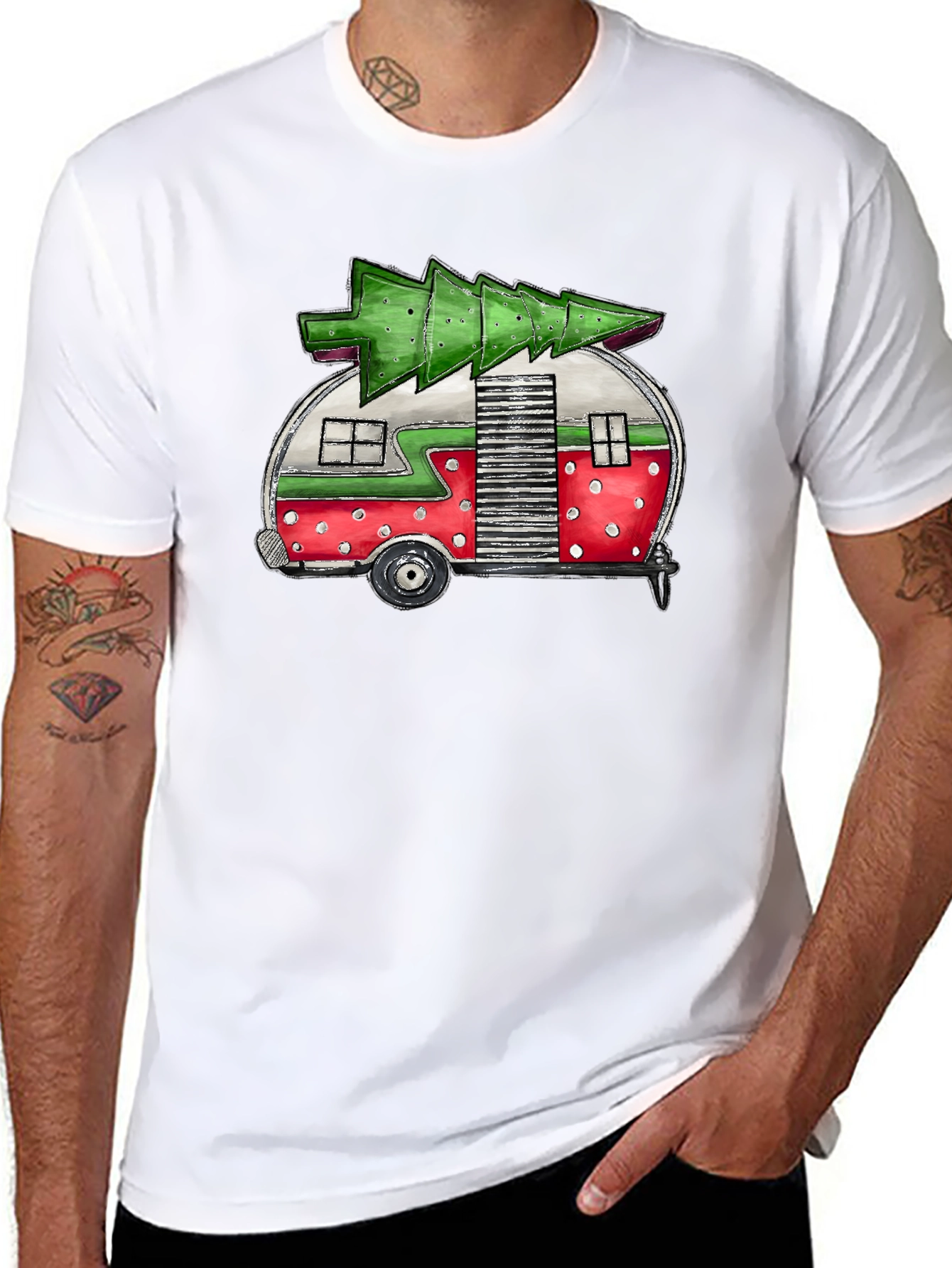 Christmas Camper T-Shirt - Festive Holiday Tee