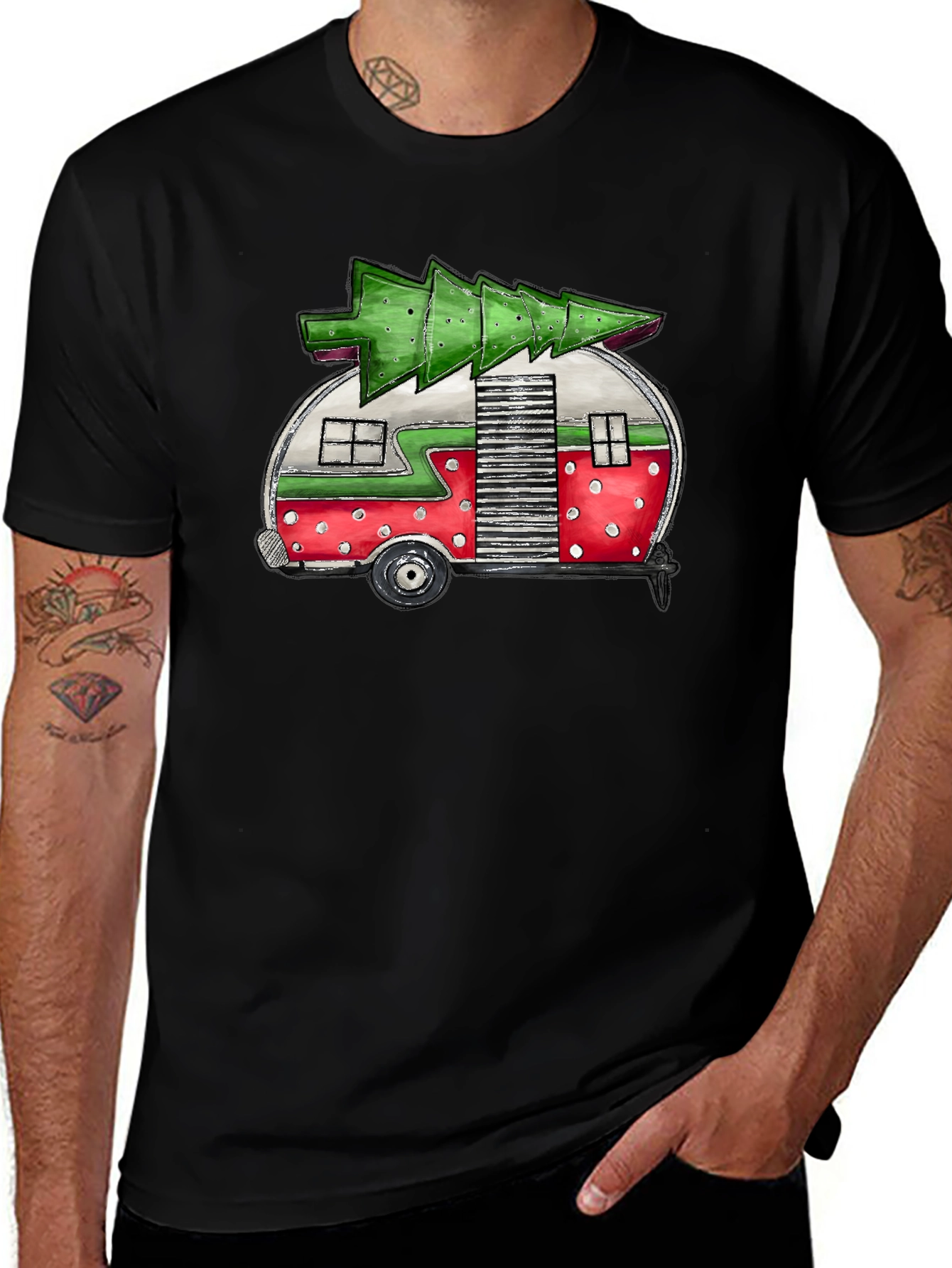 Christmas Camper T-Shirt - Festive Holiday Tee
