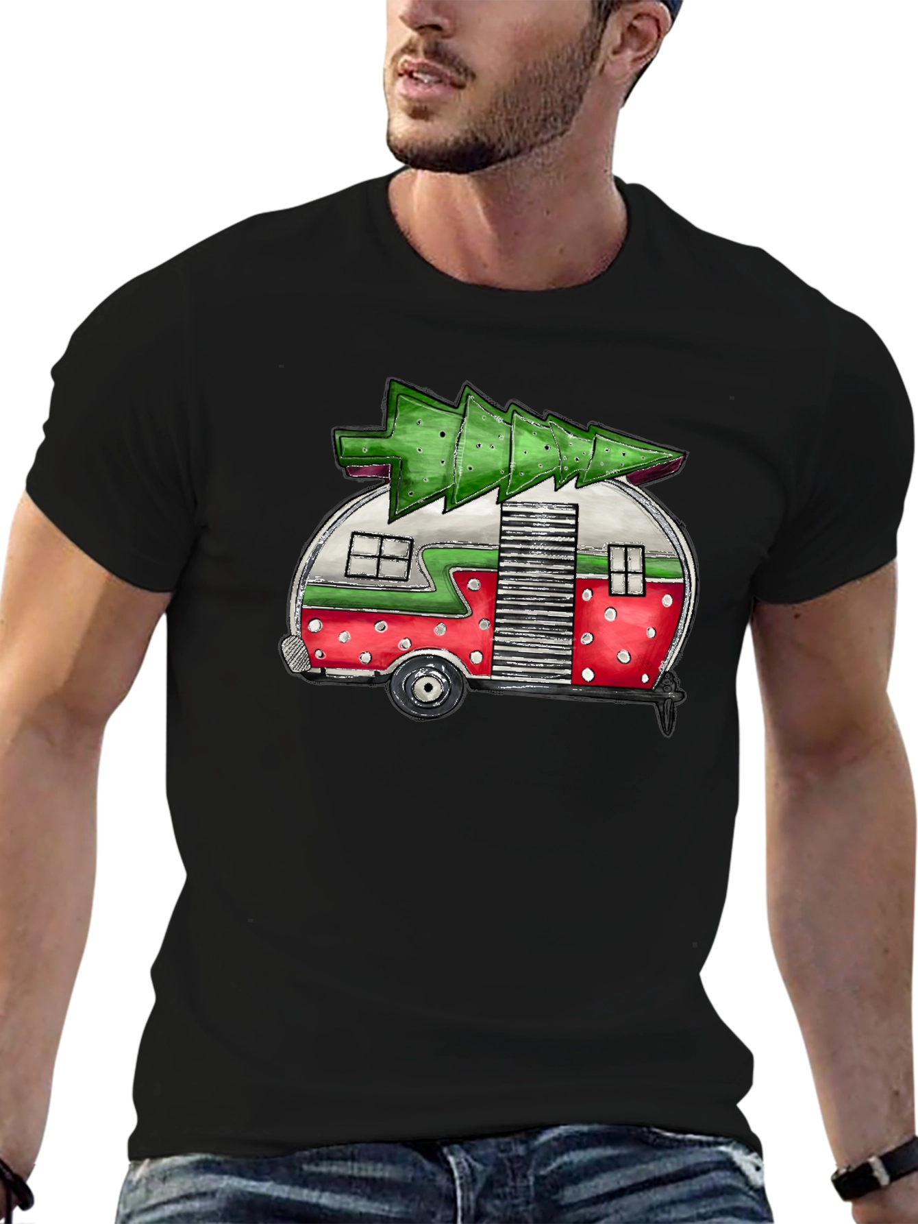 Christmas Camper T-Shirt - Festive Holiday Tee