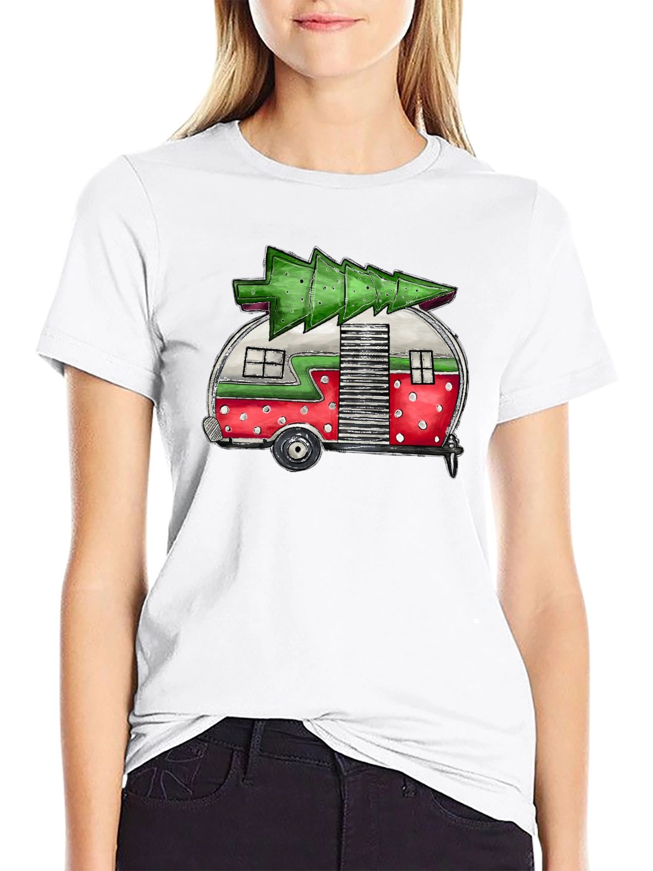 Christmas Camper T-Shirt - Festive Holiday Tee