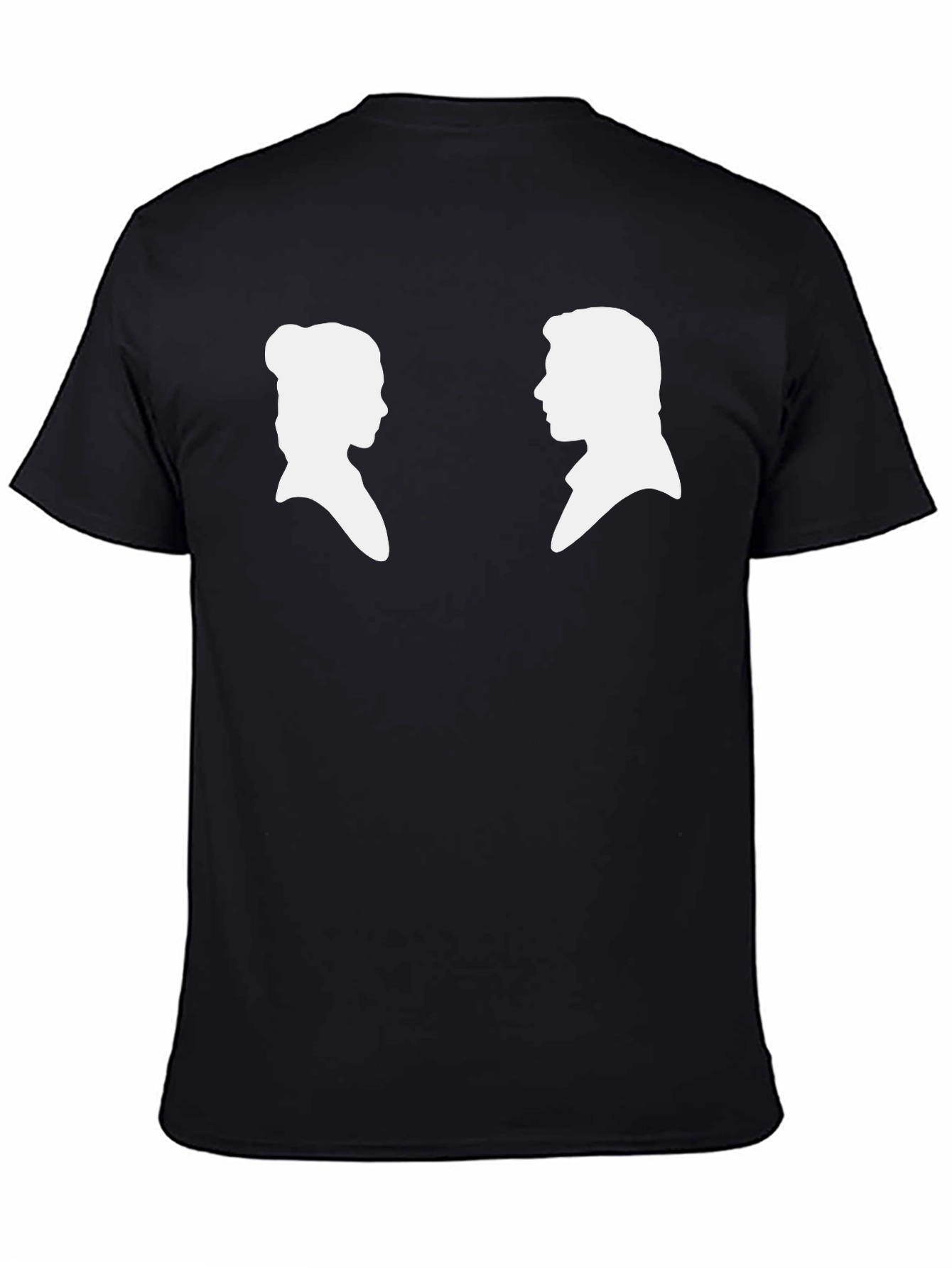 Silhouette Couple Graphic Tee - Black