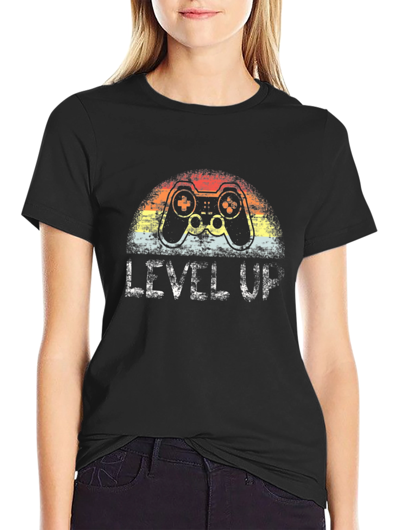 Level Up Gaming T-Shirt - Retro Controller Design